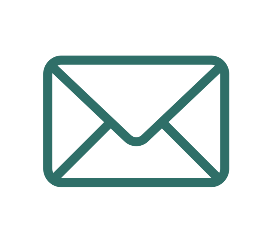 Simple line drawing of an envelope, often used as an email icon.