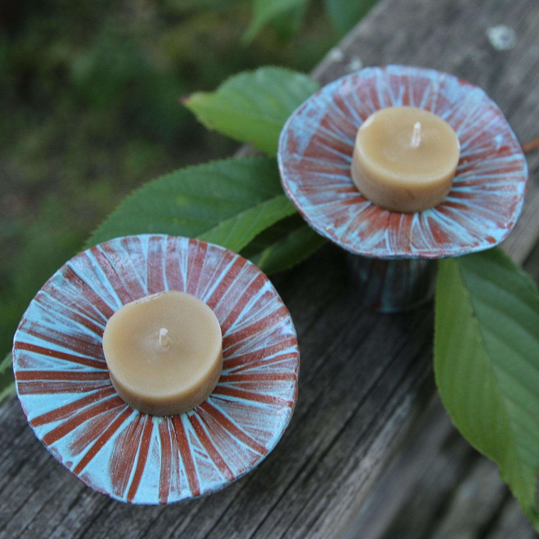 Woodland - tea candle holders - Set of 2