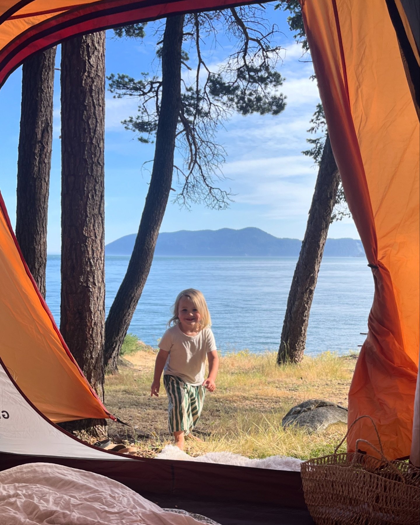 Solstice camp trip- our last camp as a fam of 3, we camped on Orcas Island @doebayresort and I&rsquo;ll cherish these moments and memories forever! Eating kelp, solstice parade, full moon rise, lots of eagle medicine.  We had so much fun that baby gi