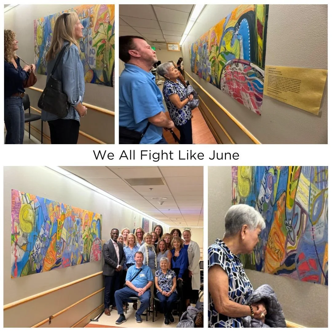The JRF is excited to announce the addition of Lisa McCarthy's &quot;We All Fight Like June&quot; to the distinguished art displayed at Moffit Cancer Center. Doctor Kosj Yamoah, Department Chair of Radiation Oncology, presented the piece as an inspir