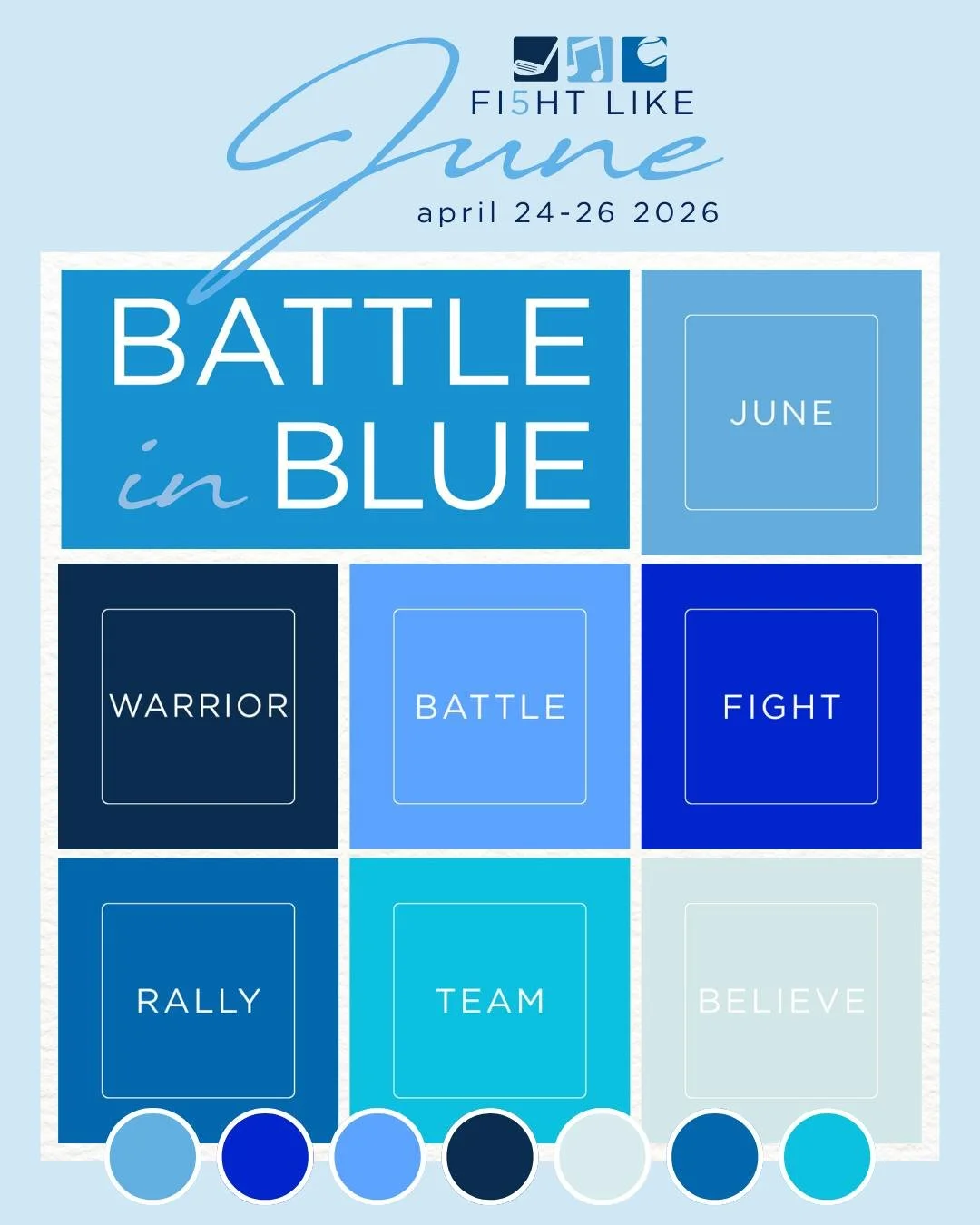 Sponsorships for the 5th Annual Fight Like June are live!  Our Battle in Blue is going to be a Blue-ming good time!  We would love to have you join our team!  Please visit our Sponsorship Page for more details. 
https://www.junerogersfoundation.org/f
