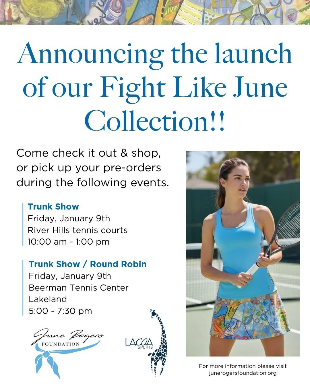 For more information or to sign up for the event please visit,
https://www.zeffy.com/en-US/ticketing/lacoa-launch

To view and purchase the collection please visit,
https://lacoasports.com/collections/fight-for-june