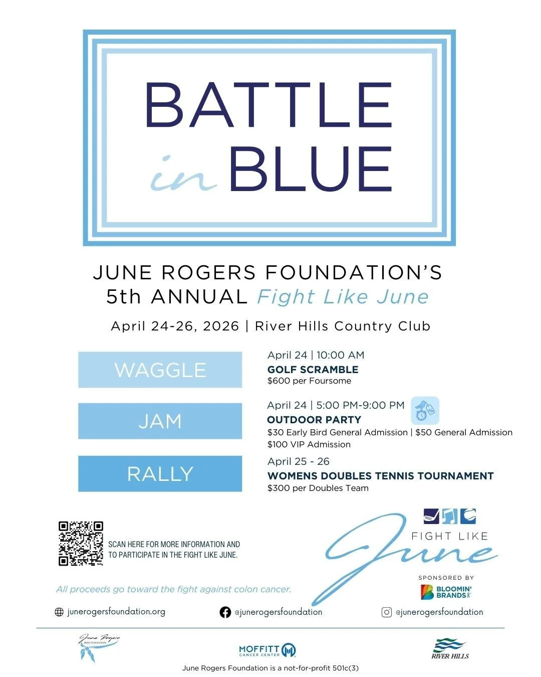We hope you will join us for our 5th Fight! We have a lot of celebrating to do in blue! Don't miss out on this landmark year.  You are going to be "blue-n" sway!

Register today for the Waggle and Rally before it sells out and grab your tic