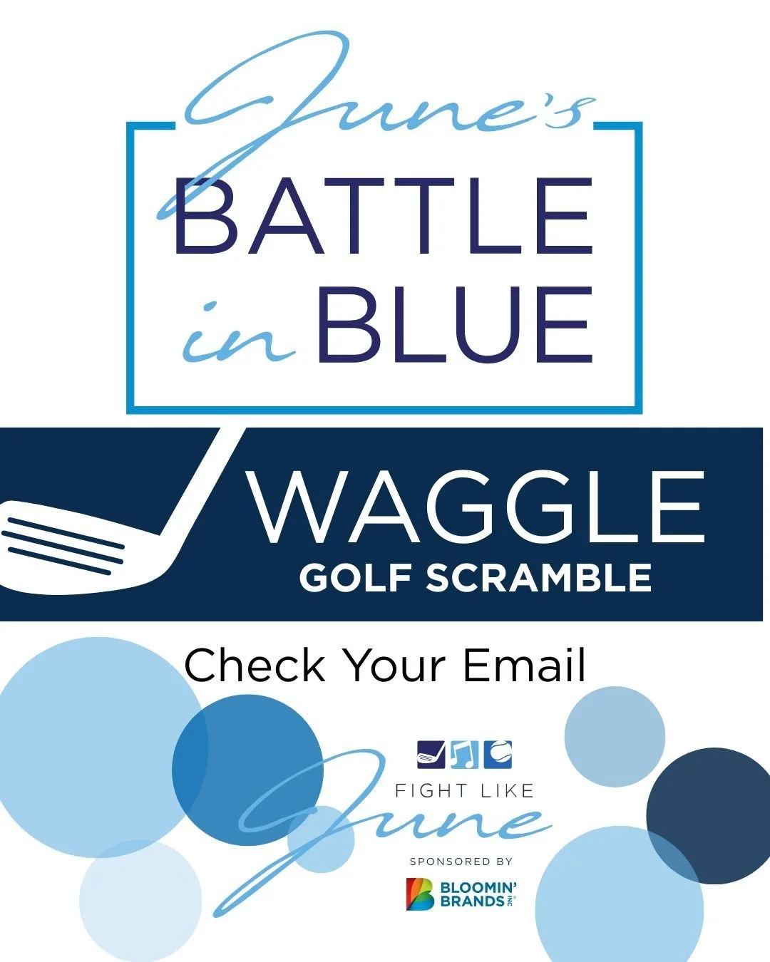 Waggle emails are sent.  Check your inbox!  See you Friday! 

#battleinblueweek