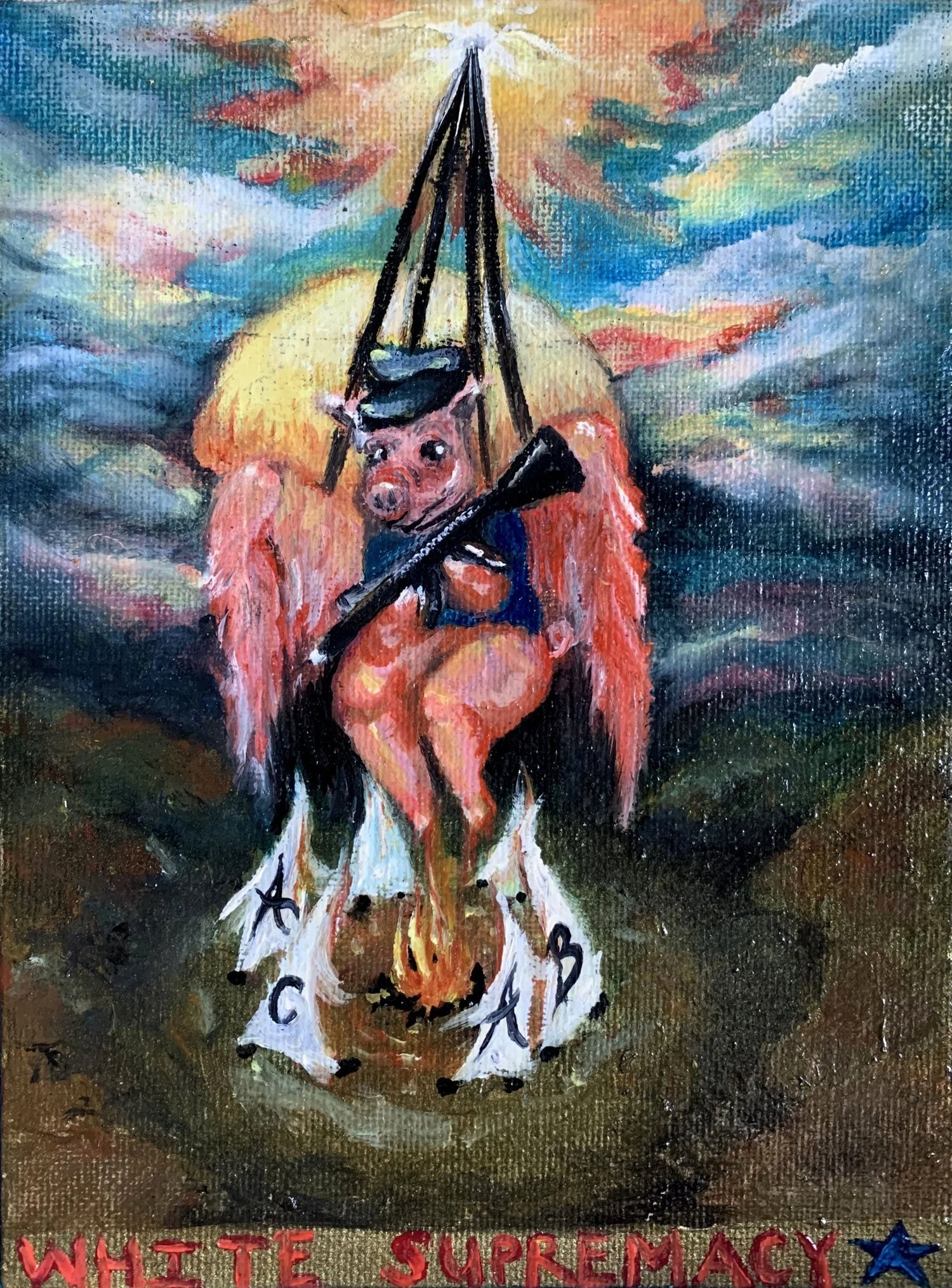ACAB, 2020
Oil on canvas
3 x 5 in