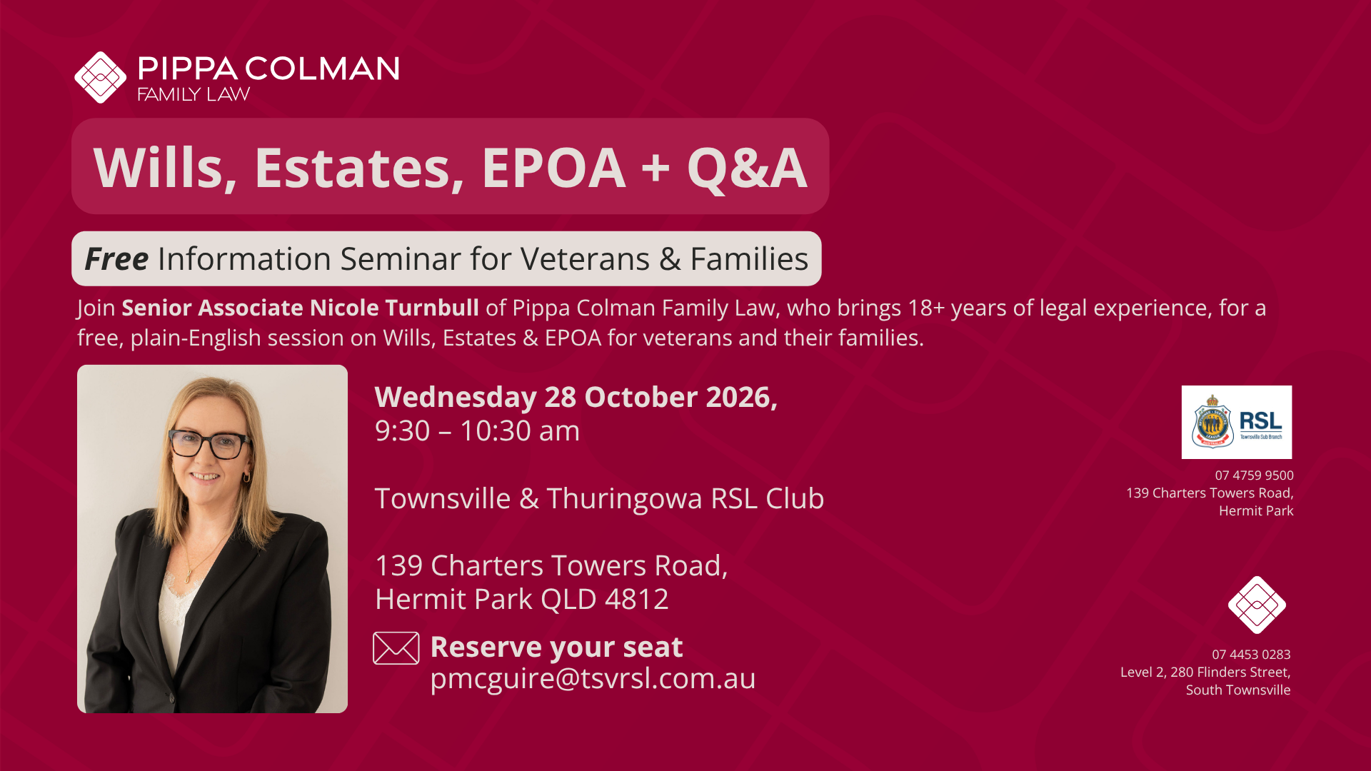 Free Seminar for Veterans