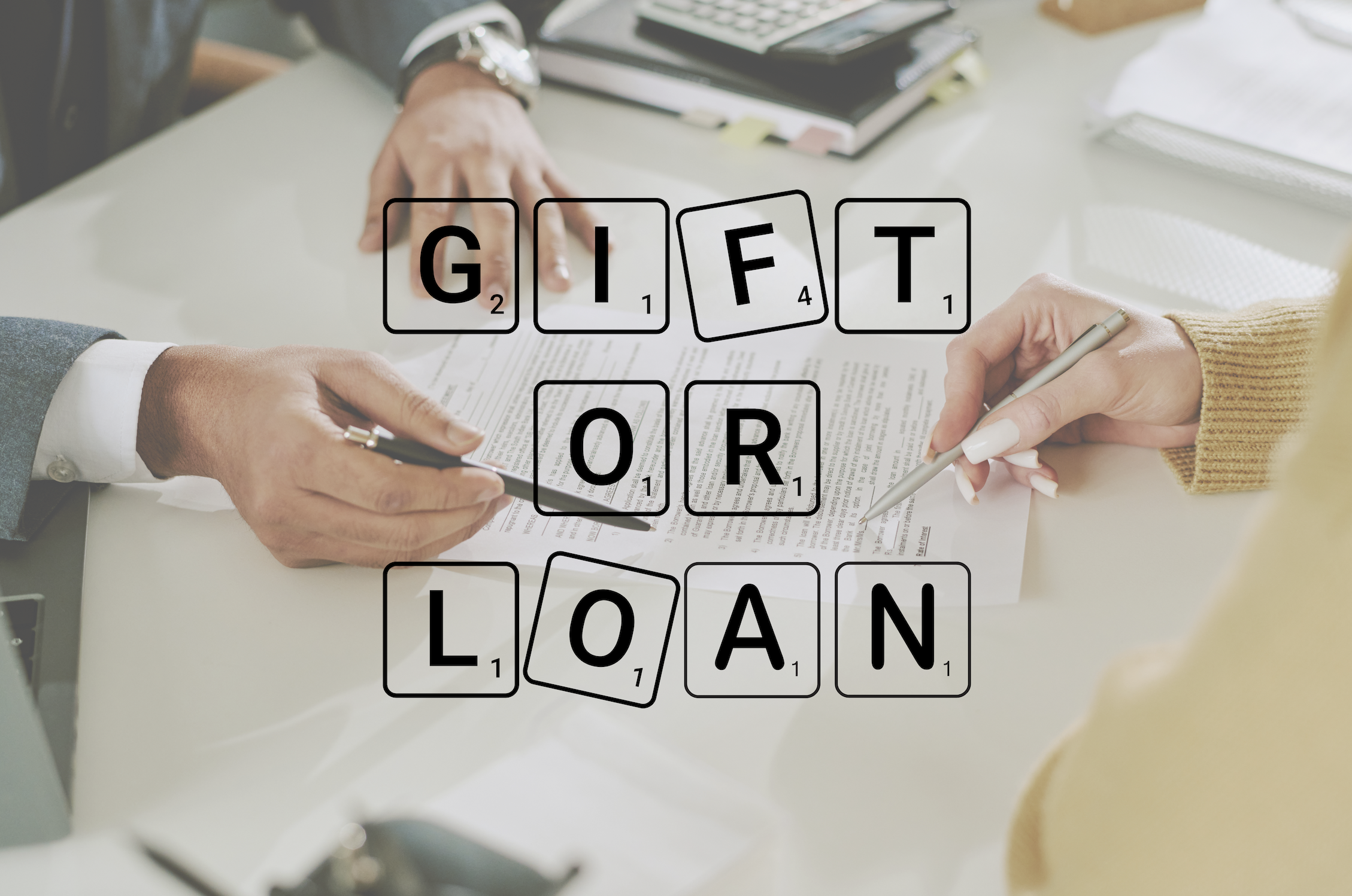 Family discussing finances at home – gift or loan family law property  settlement