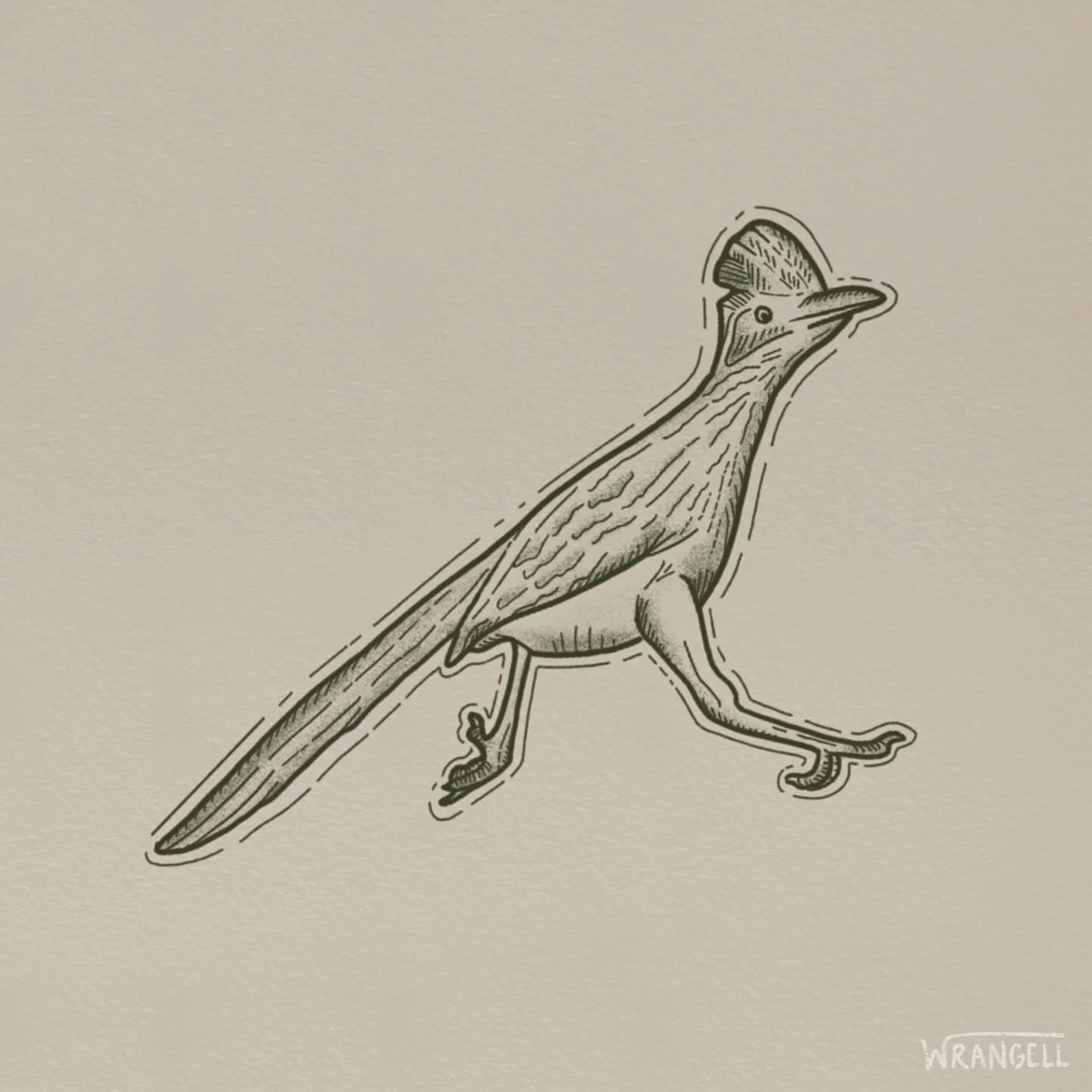 Road runner 🪶 
-
I like to think of myself as a road runner of sorts. Riley recently got me a tattoo machine, so I&rsquo;ve been experimenting with designs and shading styles. Not sure what my niche is yet, but stay tuned.
-
✒️ digital illustration
