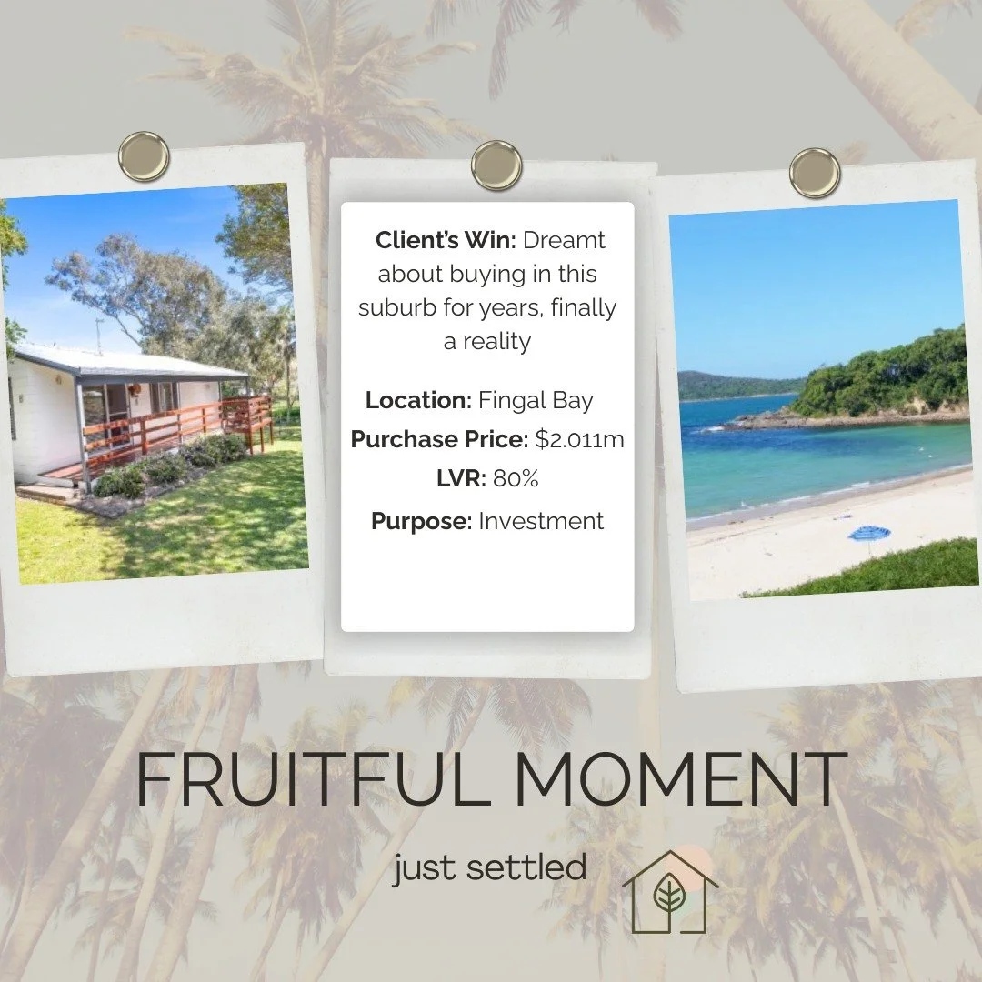 A long-held dream finally realised &mdash; securing not one, but two dwellings (on one title) just 150 metres from the beach, with future development potential baked in.

After patiently waiting for the right property in Fingal Bay to come along, our