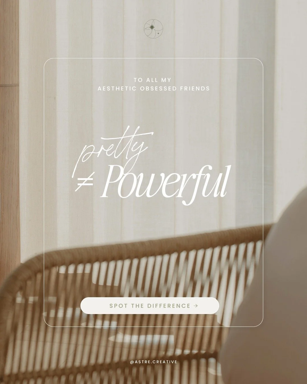 ✦ Let me share a secret that changed how I look at design &rarr;
Pretty brands get saved to moodboards. Powerful brands get booked.
The difference matters.

Aesthetics will only take you so far. Alignment is necessary. 
And that&rsquo;s coming from s