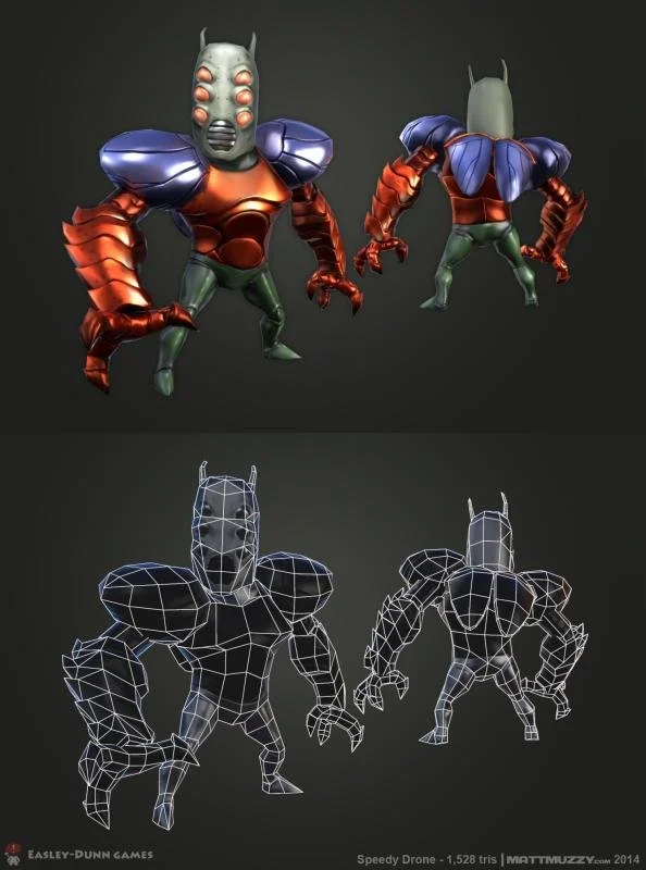 3D characters developed for EasleyDunn Games based on provided concept art