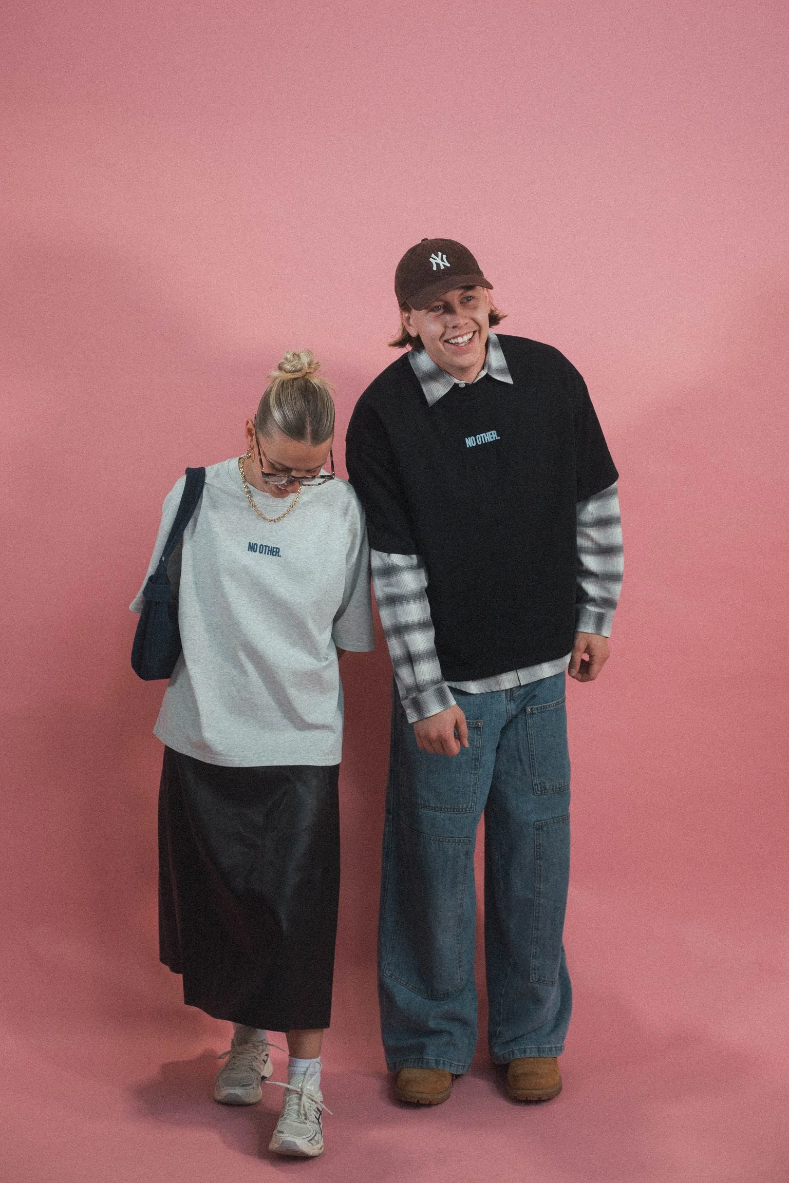 Model wearing the For Me Only Jesus Christian streetwear tee by Emunah Yahweh