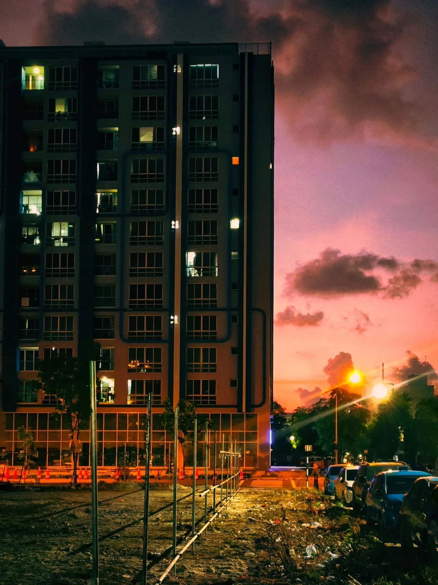 photo dump from street outside the office + progress pics from the terrace (decorations and plants pending) + from the workspace (decor pending)