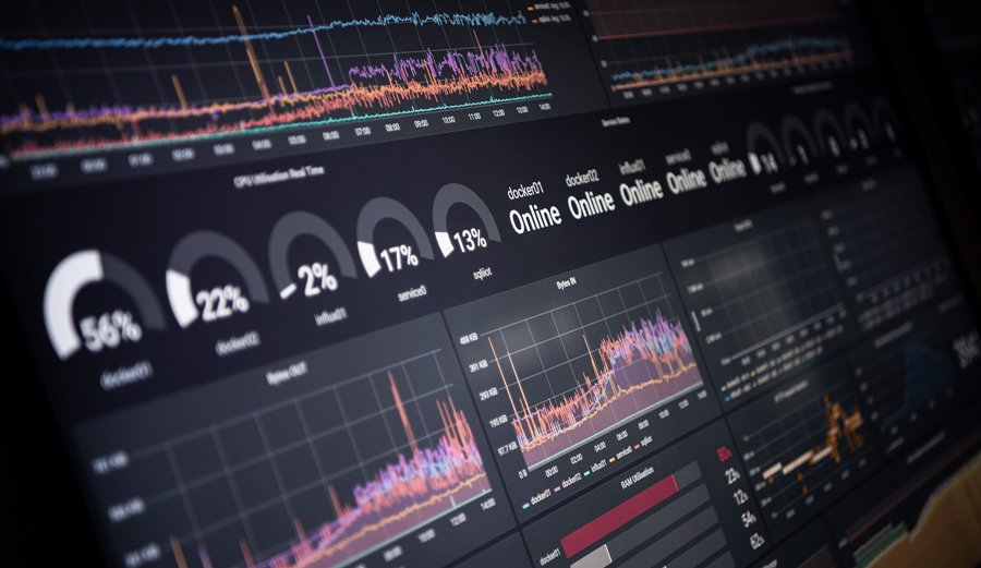 Screen showing graphs.