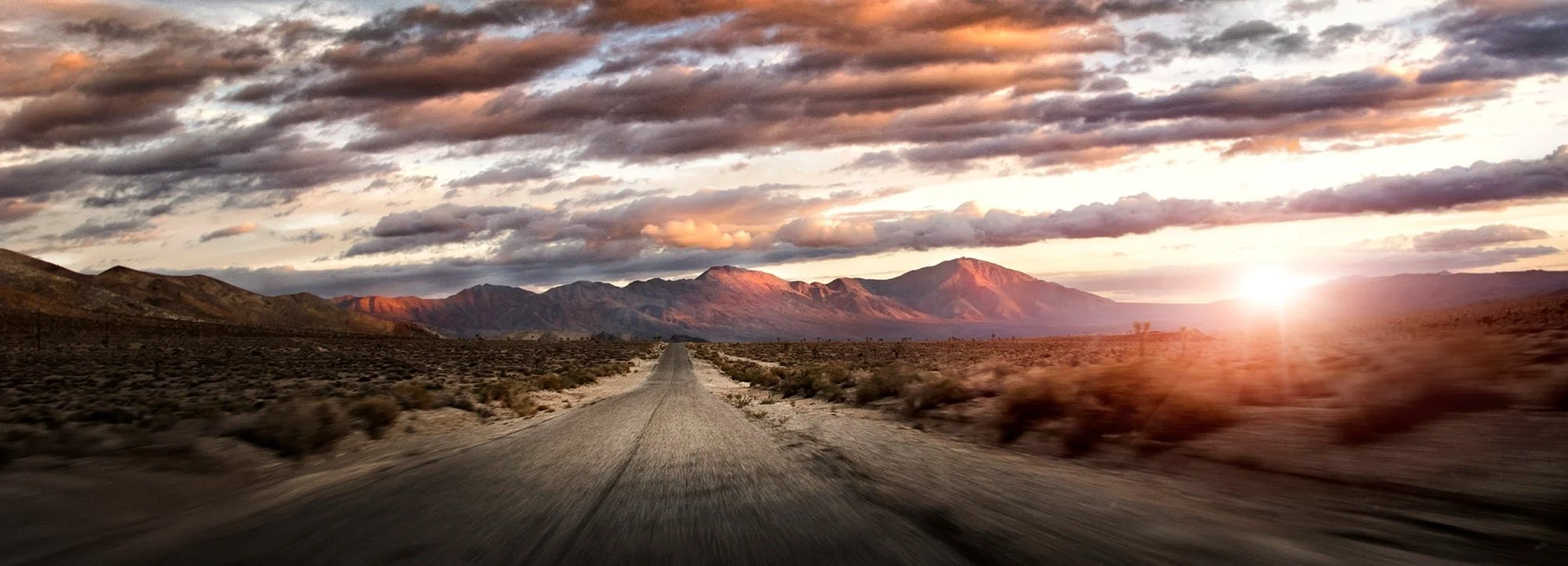Death Valley scene at sunset