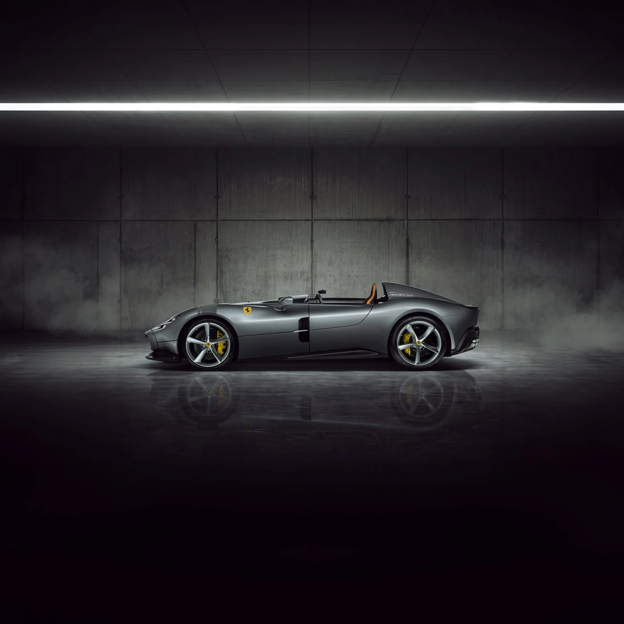 Ferrari Monza SP1 side profile view, car photography