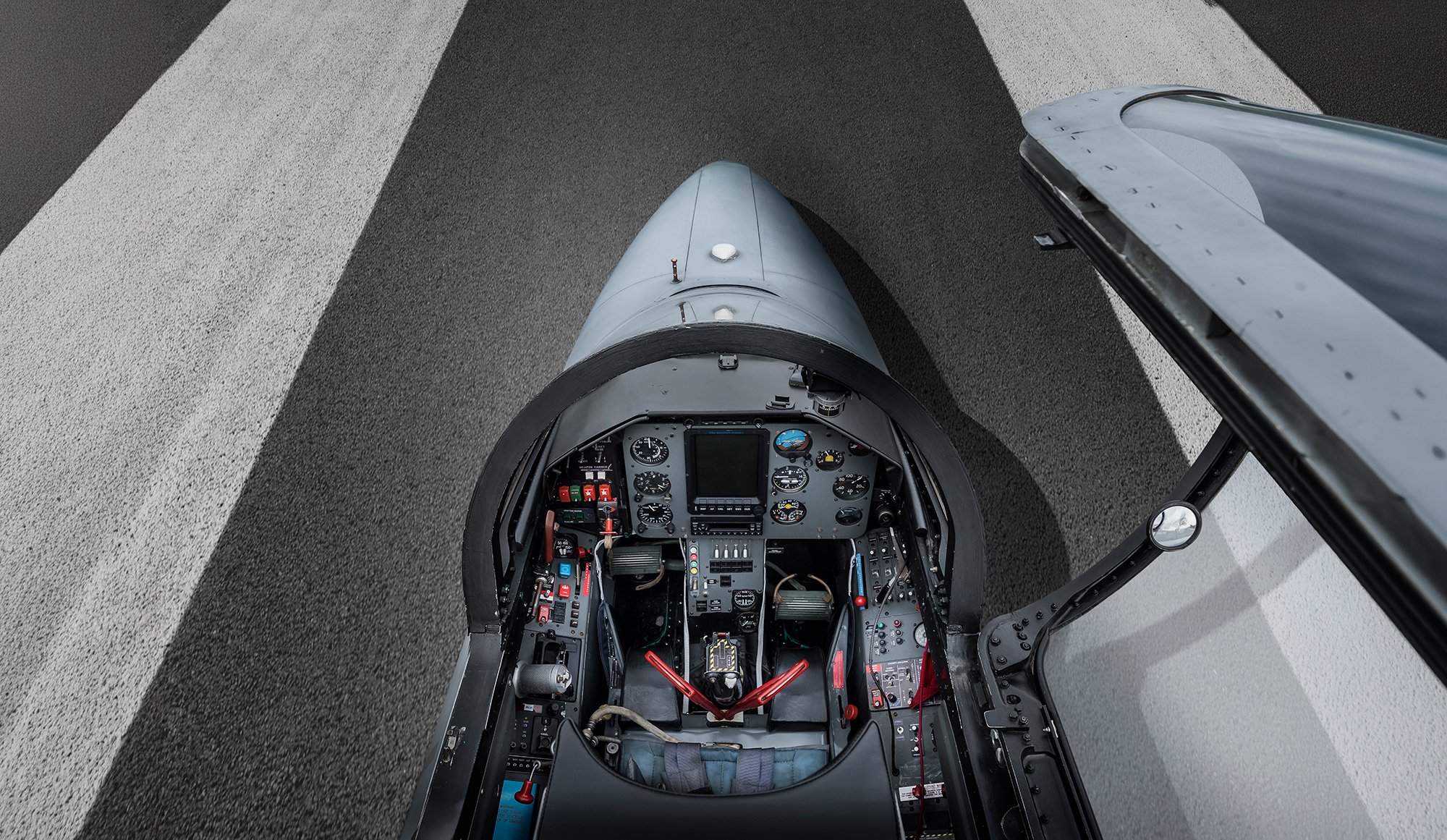 L-39 Albatros cockpit view from above.