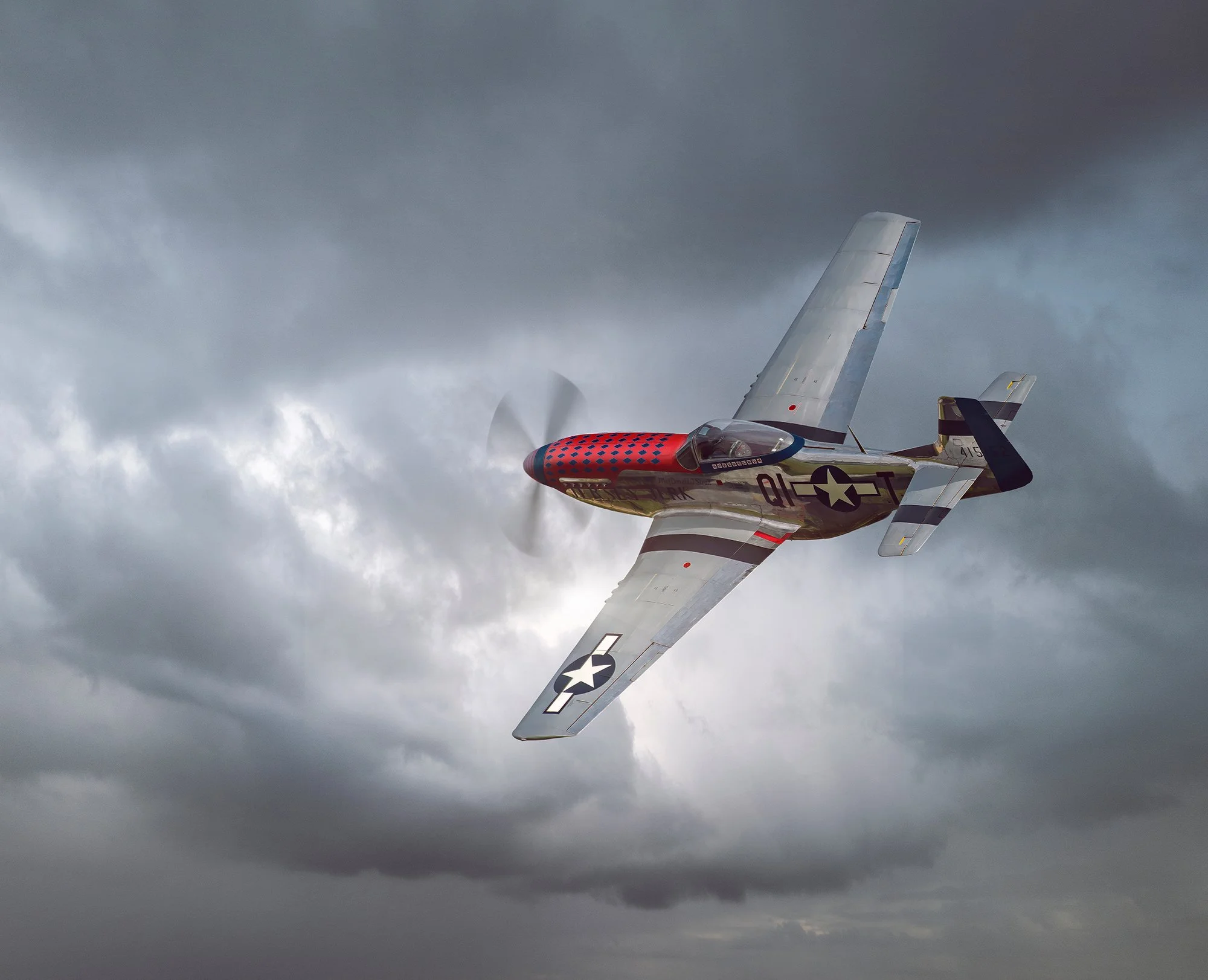 Mustang P51 in flight