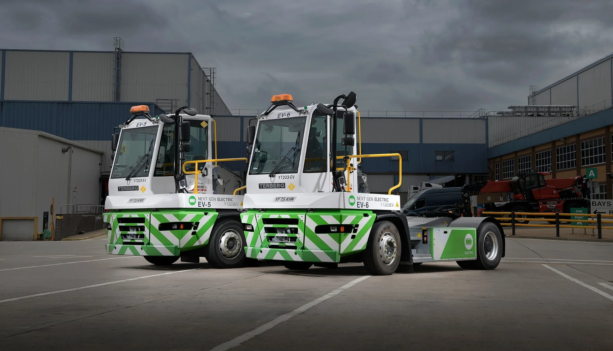 Two Terberg Electric Yard Tractors