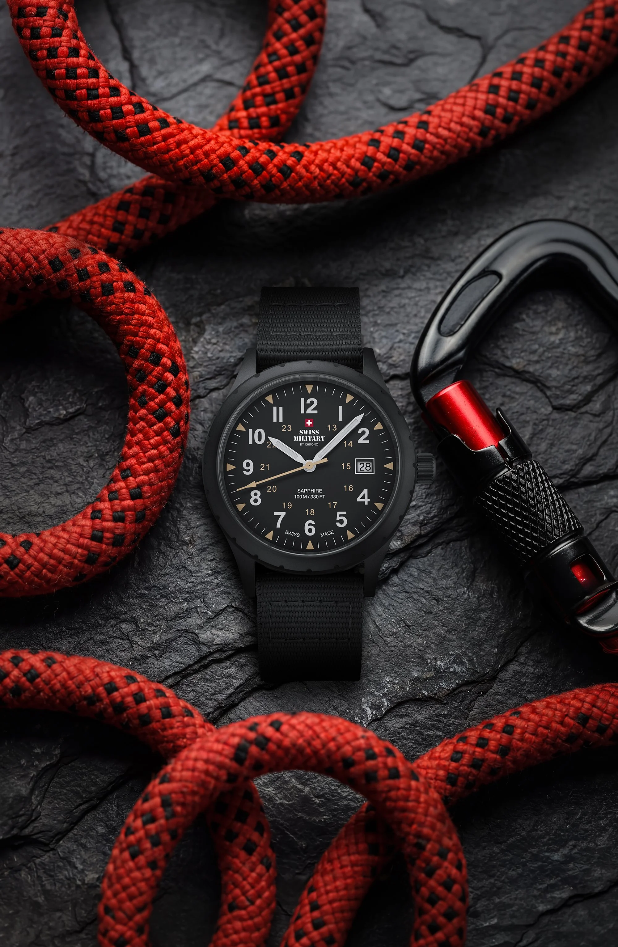 Tactical watch with rope