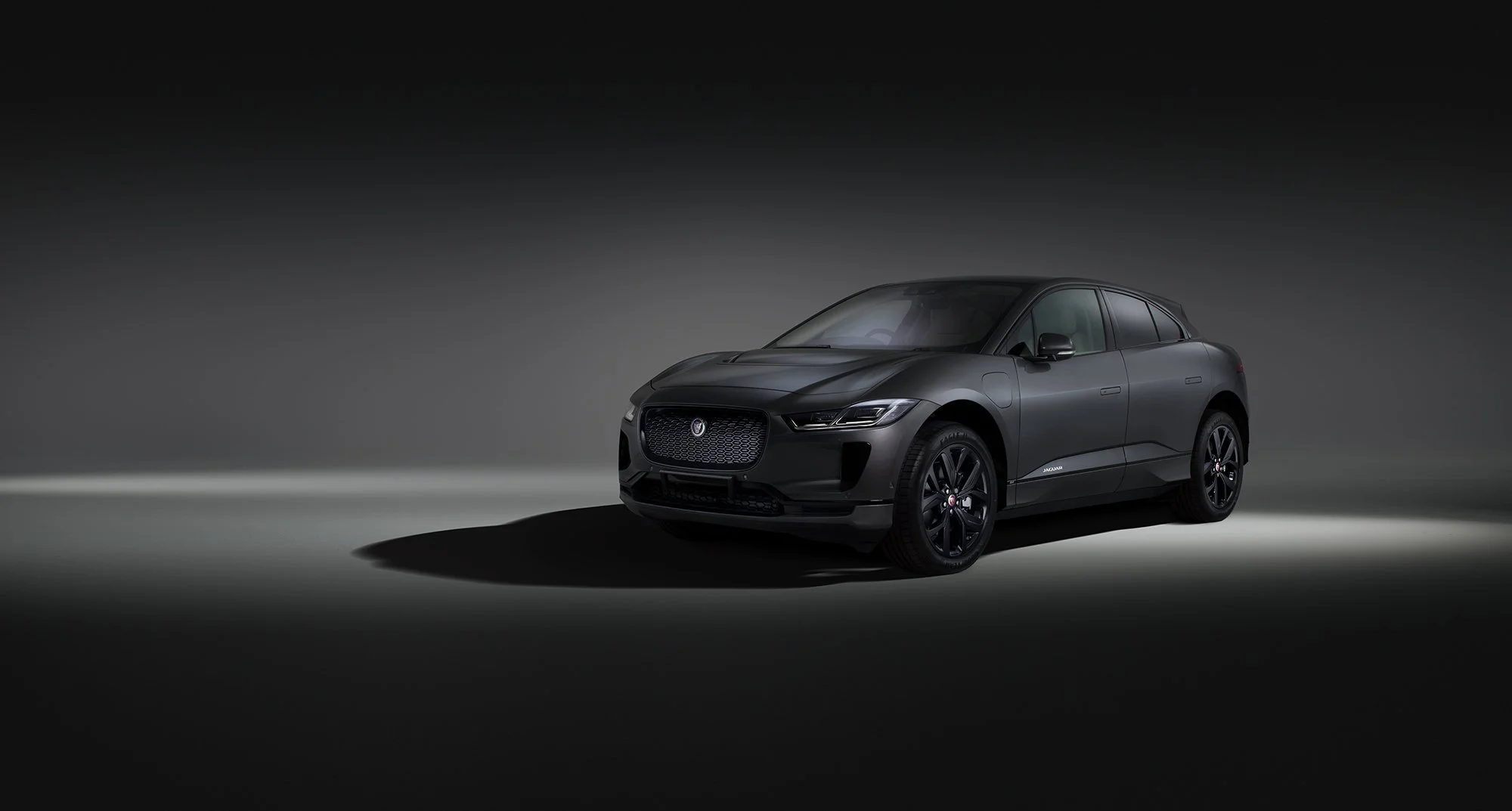 Jaguar car photographed in studio