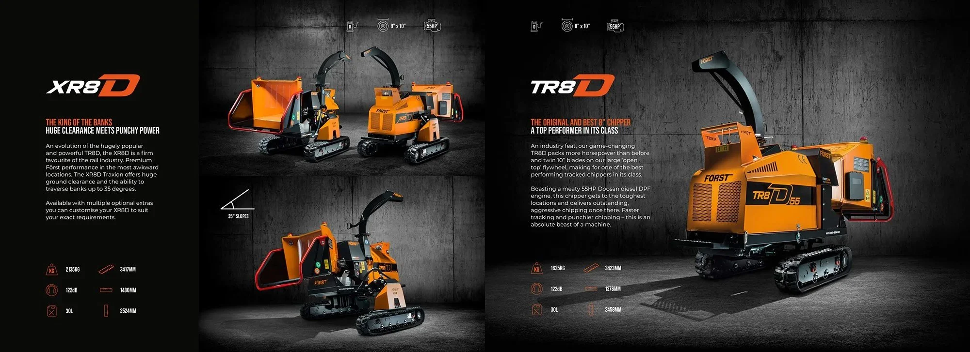 Wood chipper brochure images
