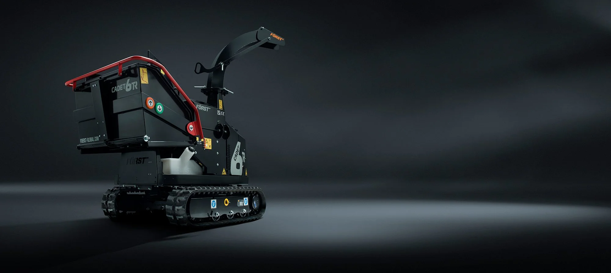 Forst Cadet 6 wood chipper photographed in studio by Tim Wallace