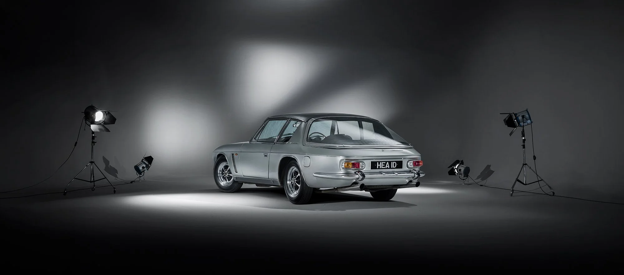 Jensen Interceptor rear view in studio