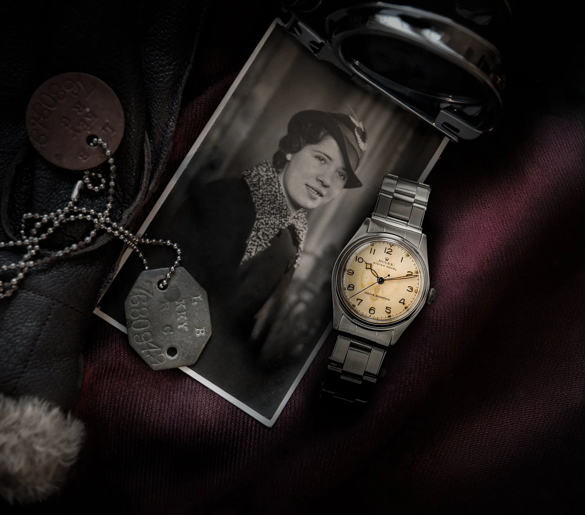 Vintage Rolex with old photograph