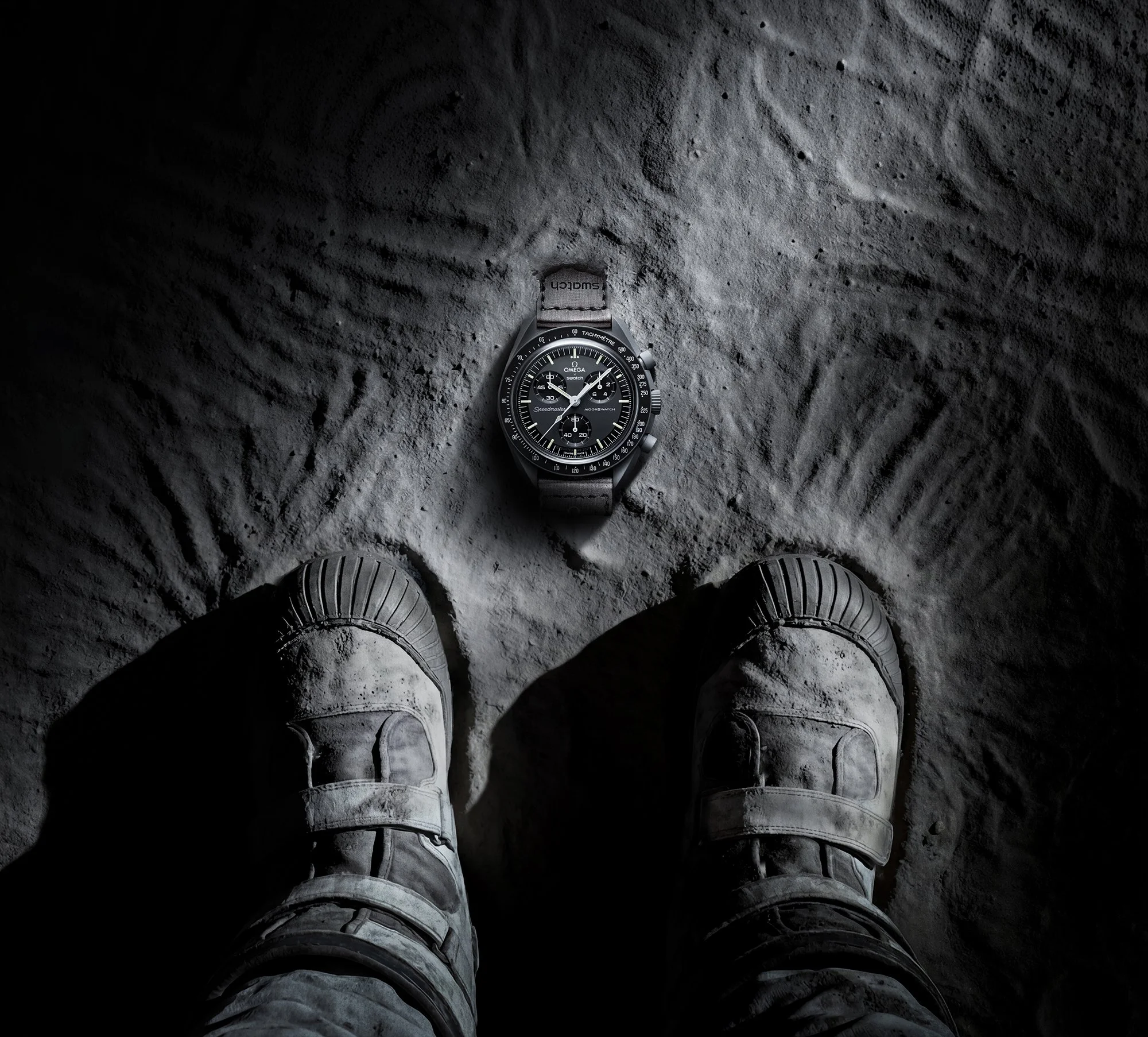 Watch on the moon at Astronauts feet 
