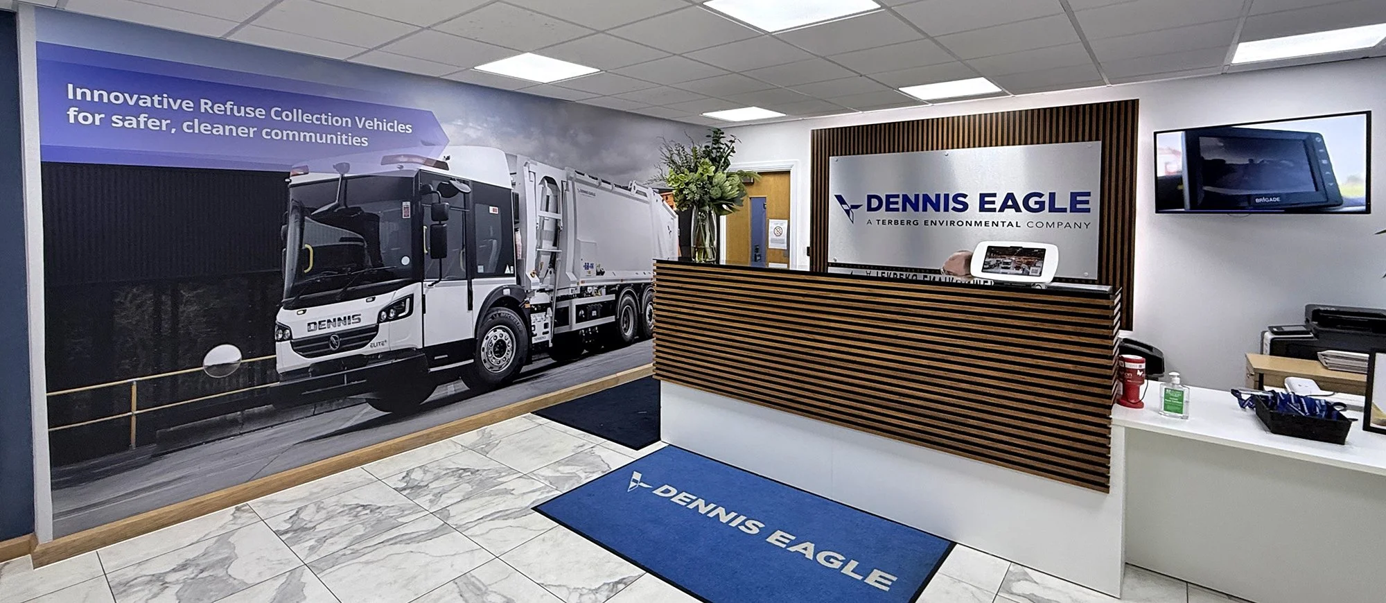 Dennis Eagle Reception area in Warwick
