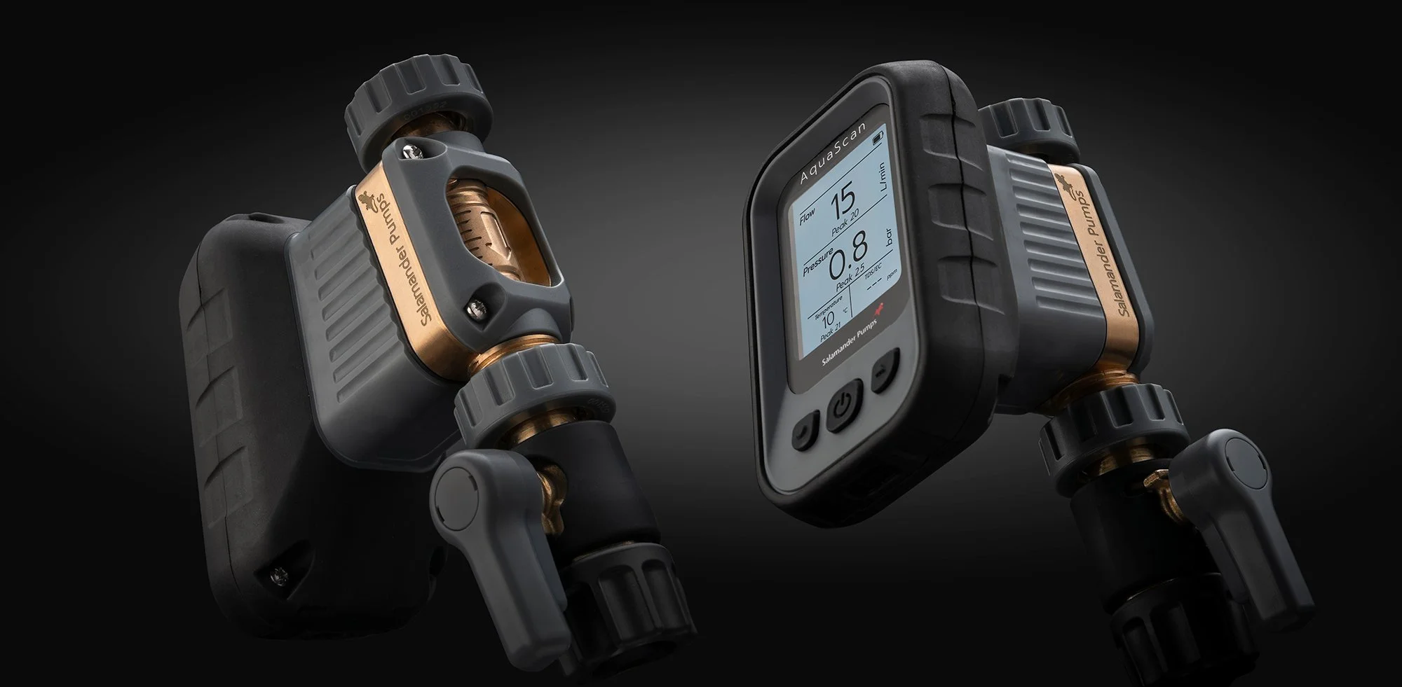 Salamander flow gauge.