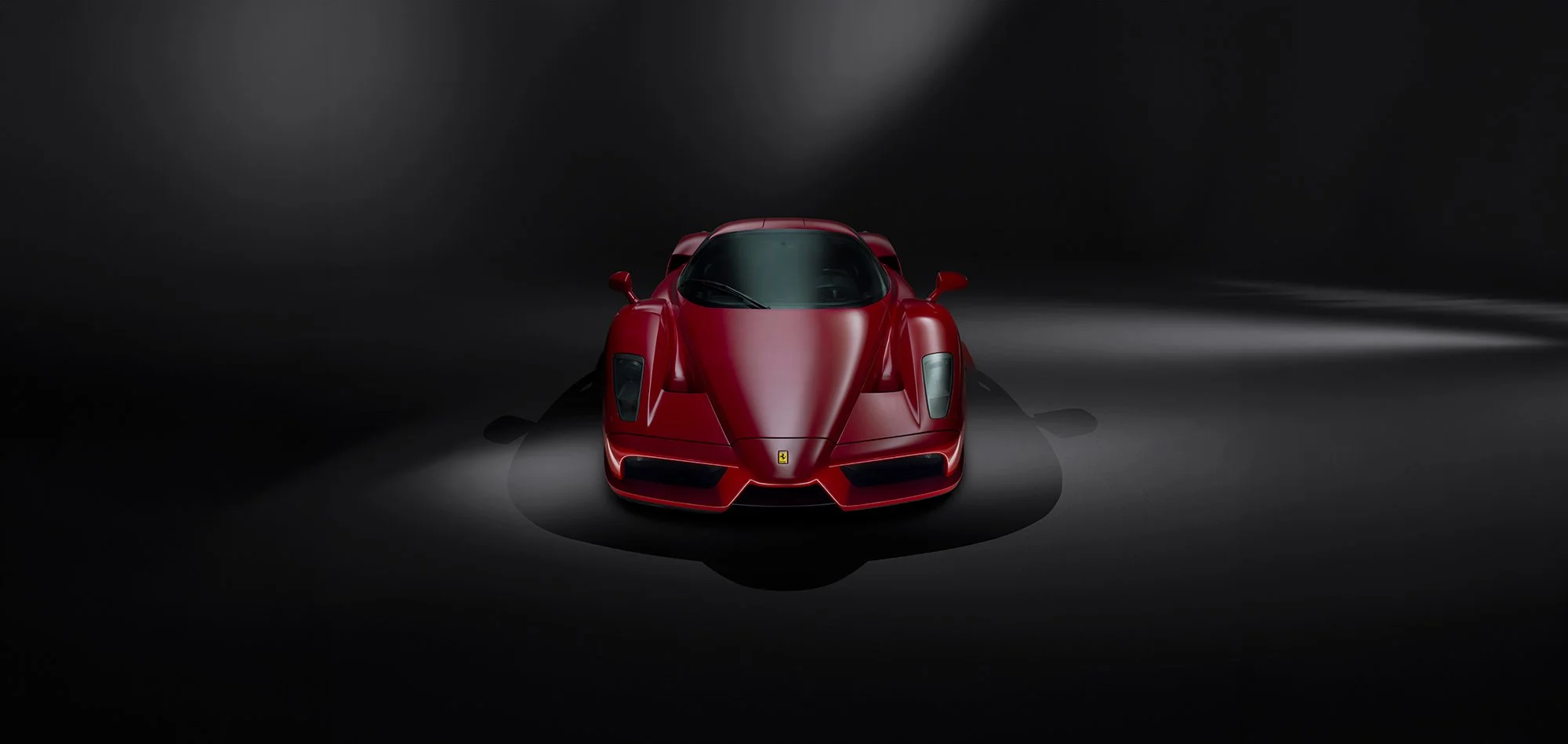 Ferrari Enzo car photography in studio.