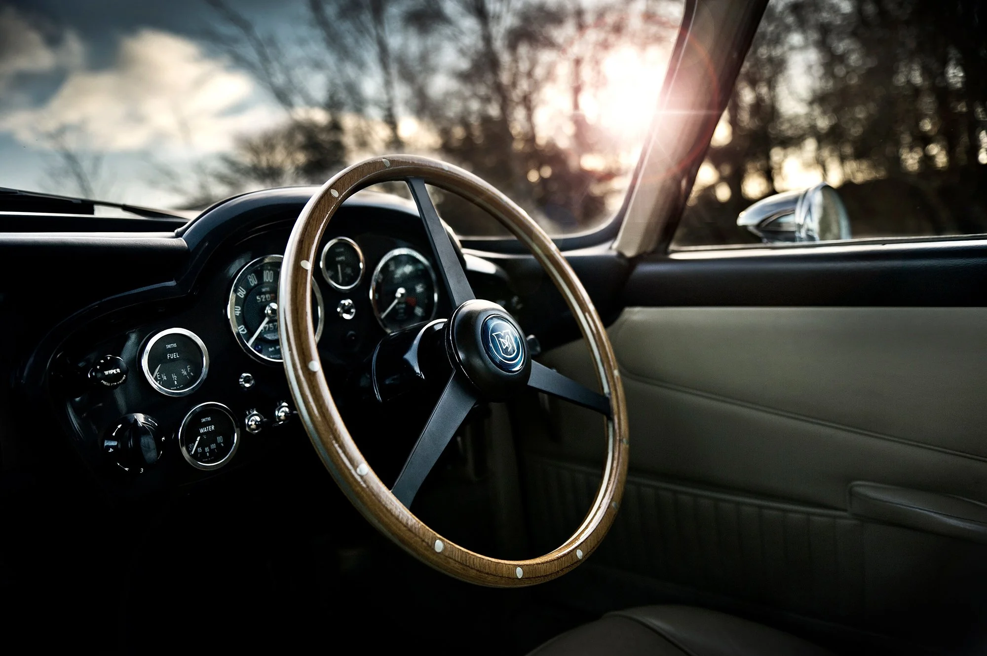 Aston Martin DB5 Interior car photography.