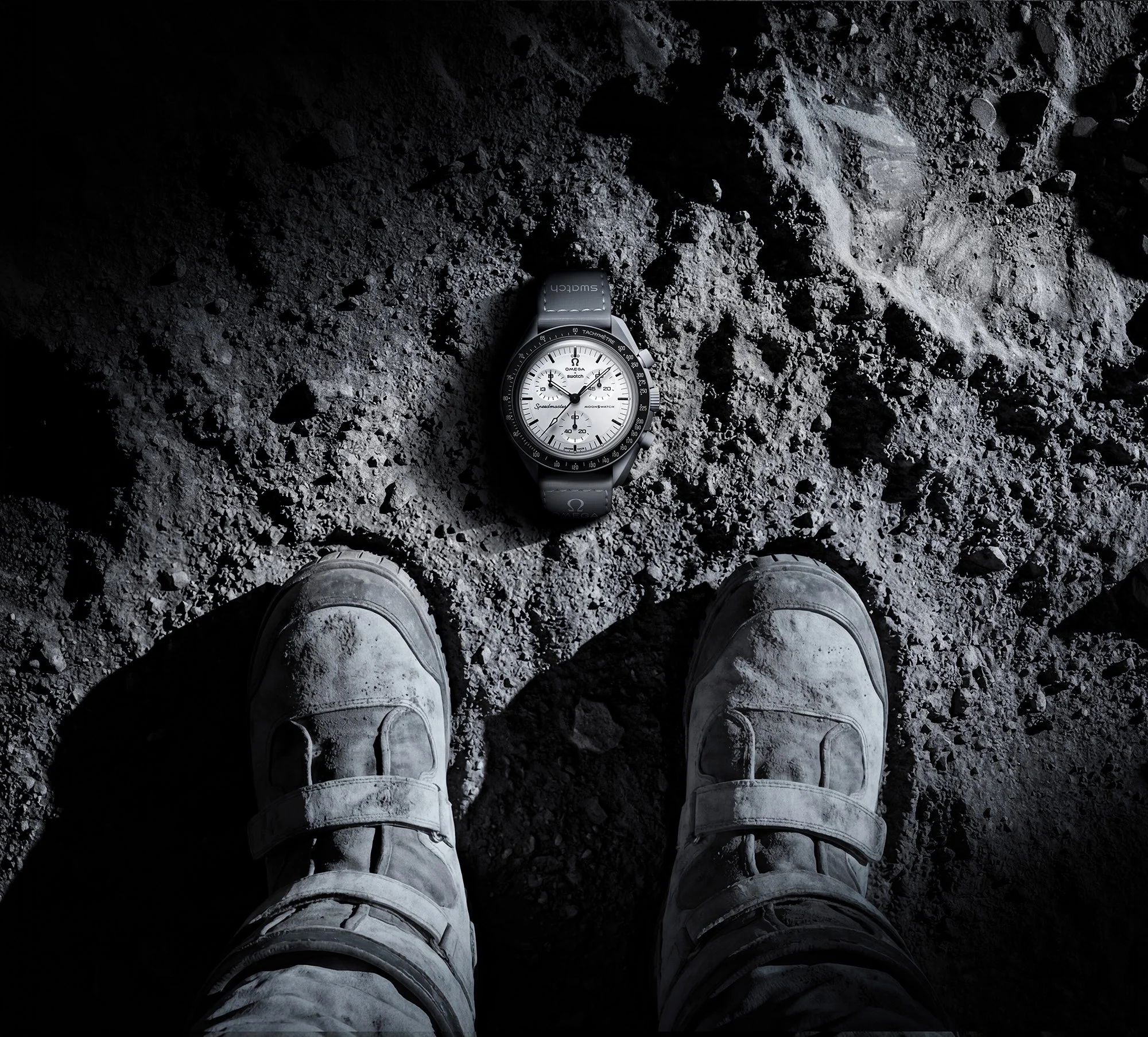 Watch on the moon at Astronauts feet 