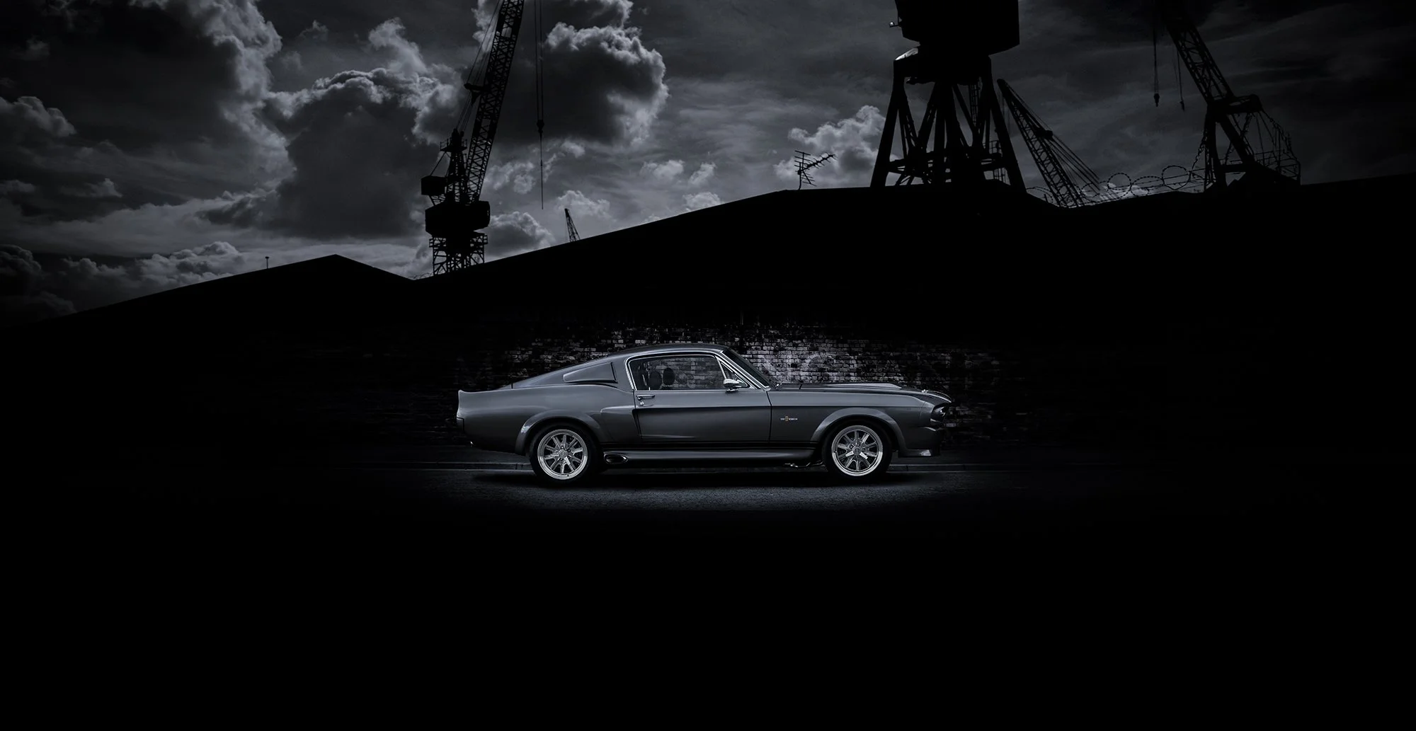 Shelby GT500 car photography profile view.