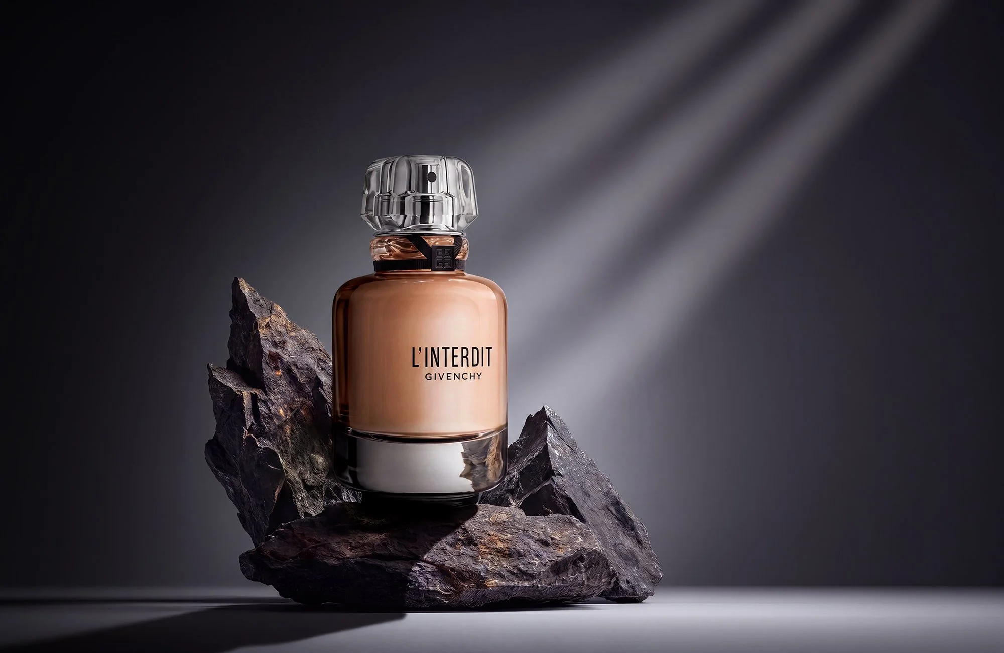 Aftershave on rocky stone 
