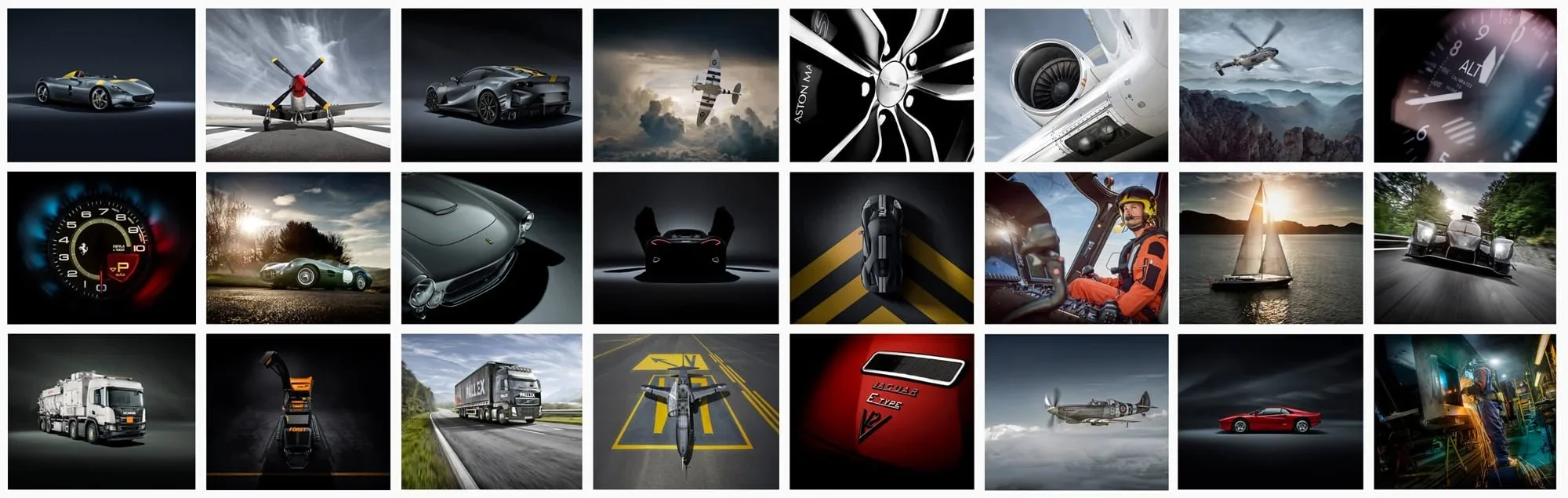 Montage of Commercial Photography by Tim Wallace