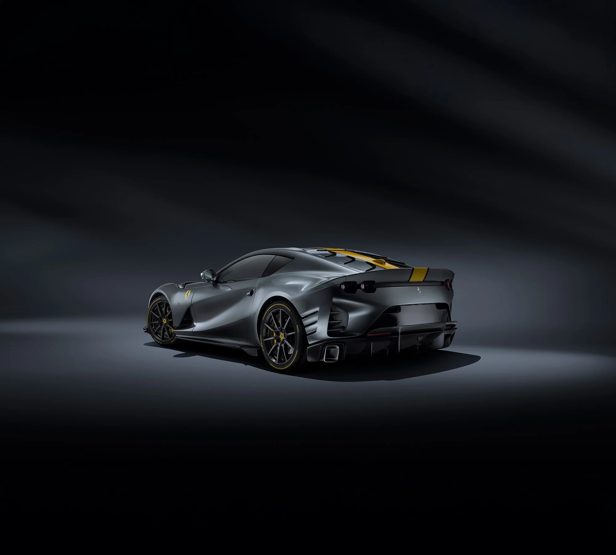 Ferrari 812 Car rear view photographed in studio, car photography.