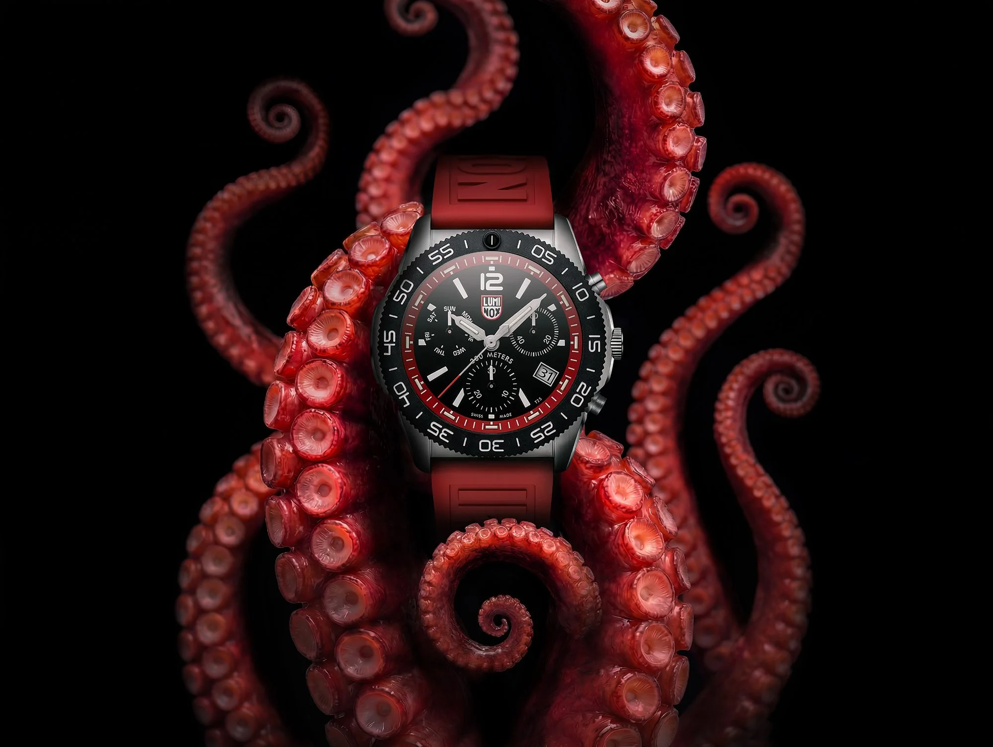 Watch wrapped in Octopus legs