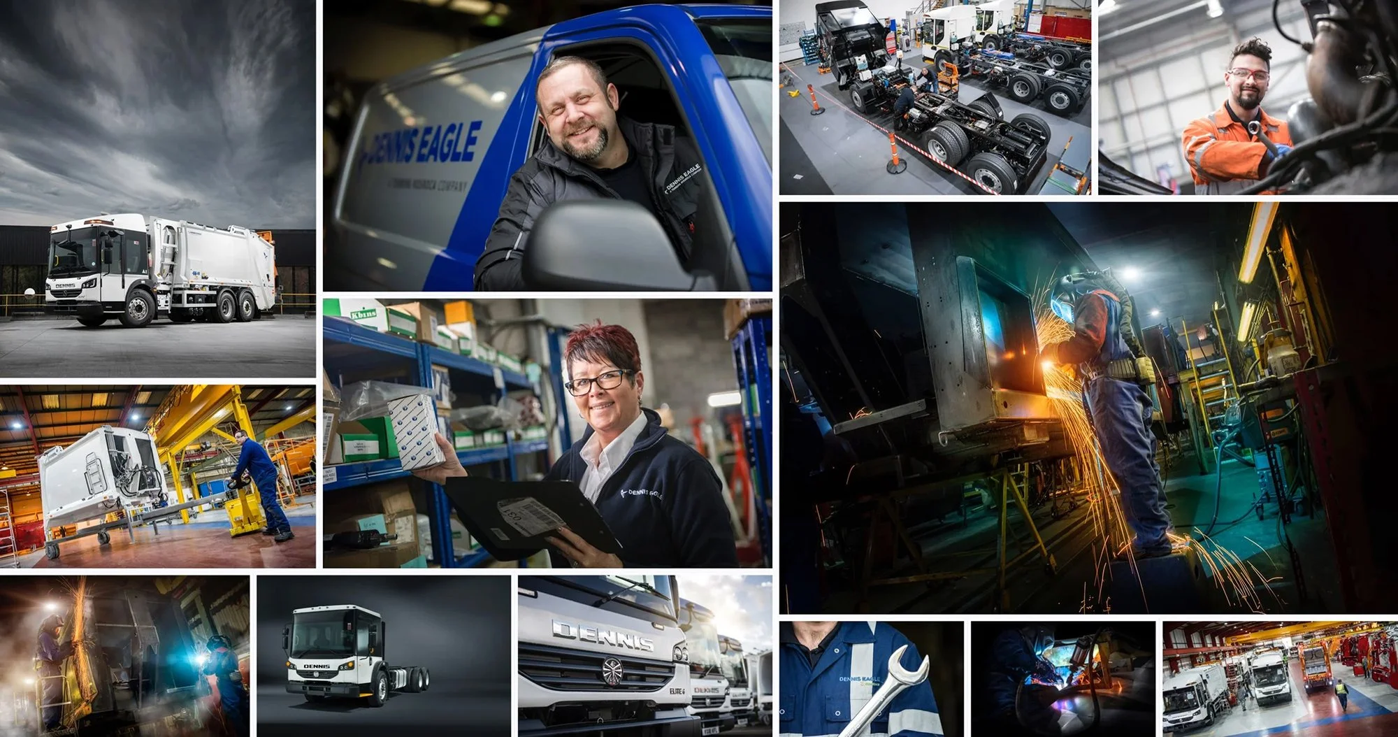 Montage of engineering and factory based photography by Tim Wallace.