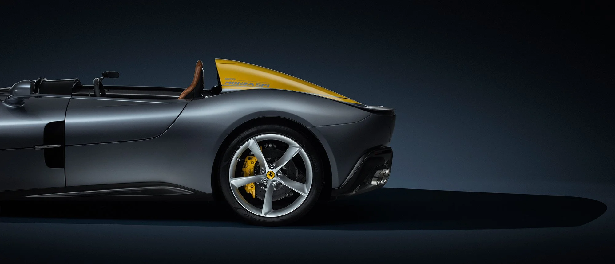 Ferrari Monza SP1 side profile, car photography.