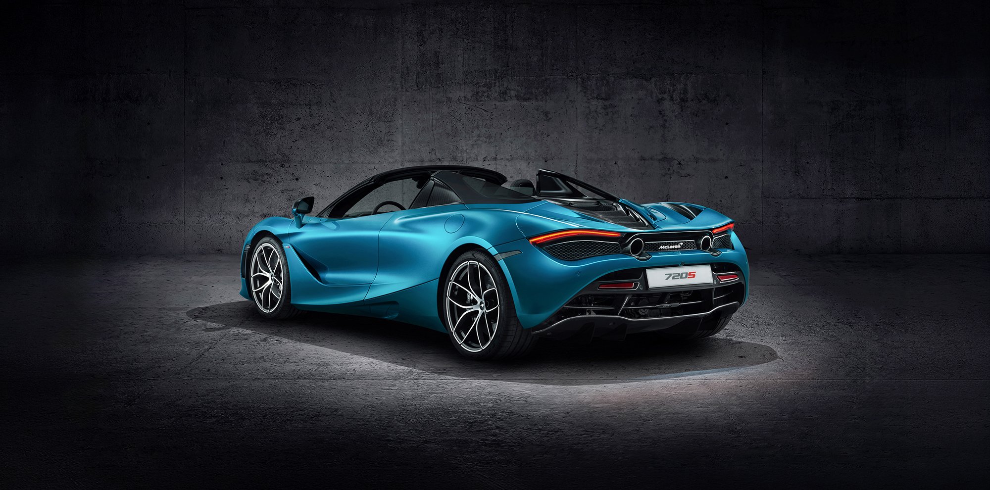 Blue McLaren, professional car photography image.