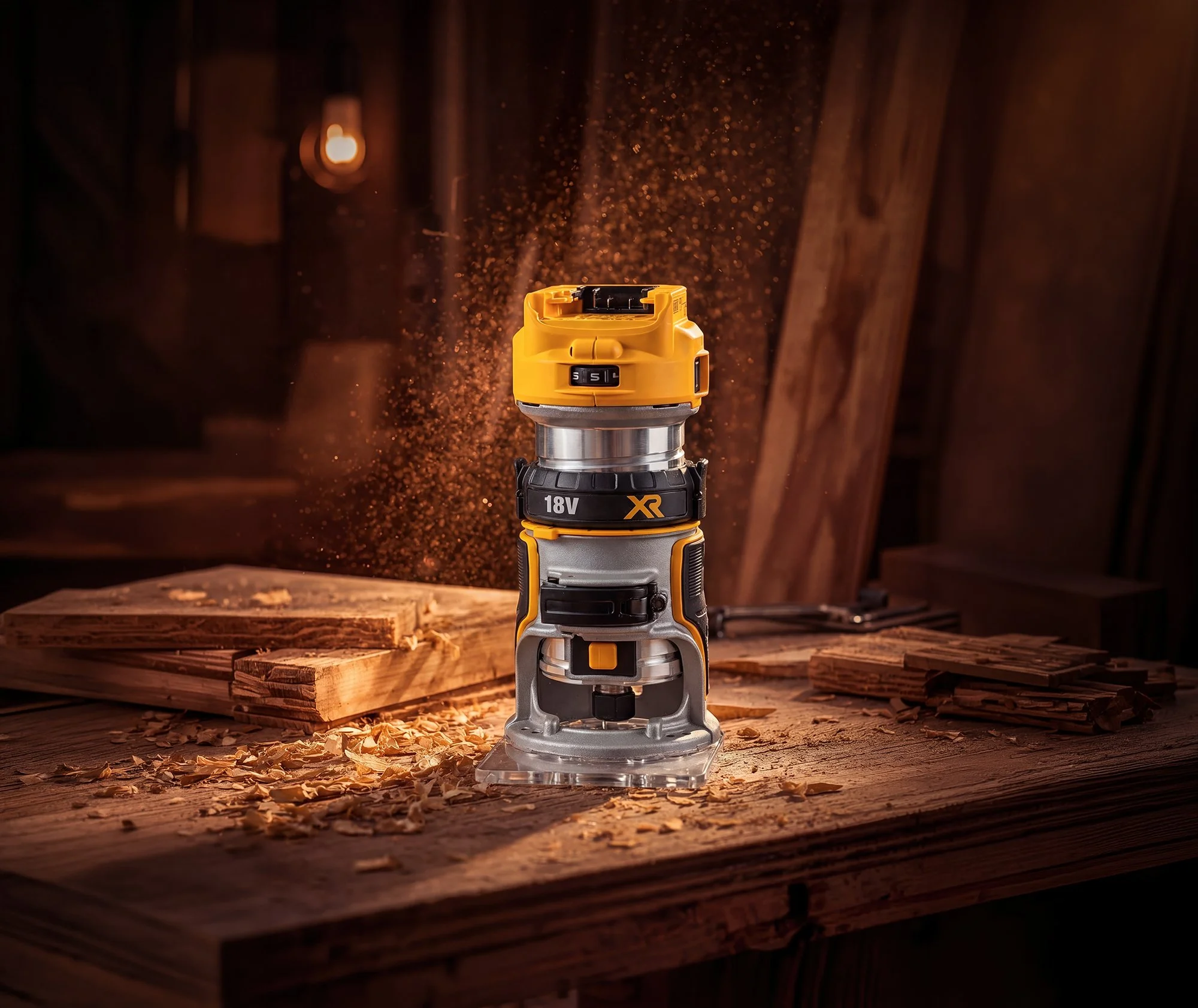 Power tool sat on workbench
