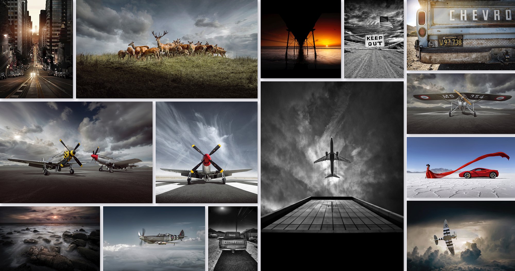 Montage of images by photographer Tim Wallace