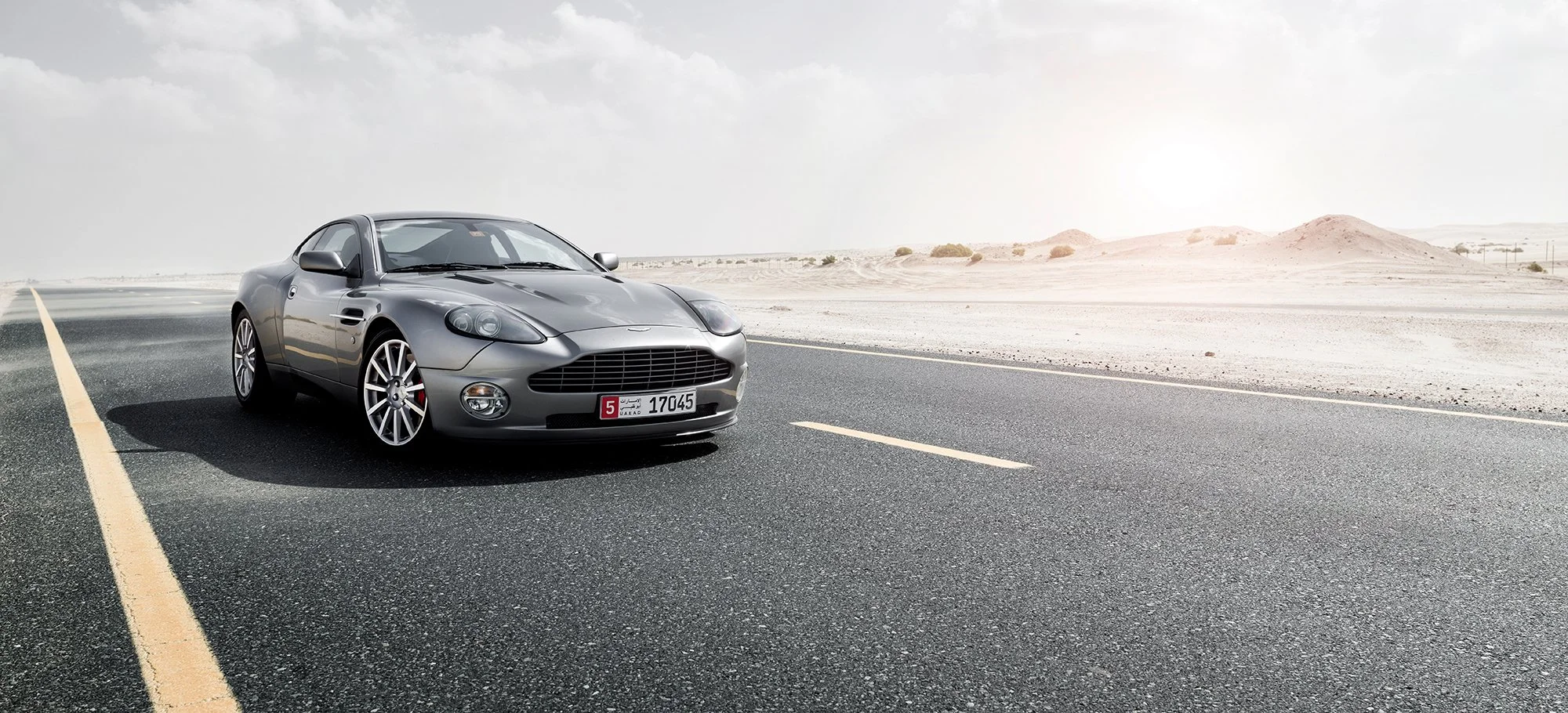 Aston Martin Vanquish on Desert Road