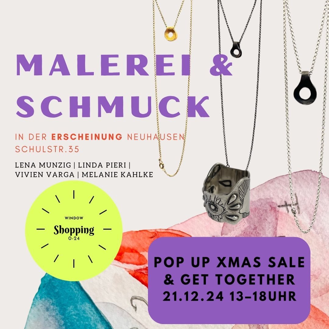 Last chance before Xmas 🎅 noch schnell ein Geschenk besorgen von lokalen K&uuml;nstlerinnen. F&uuml;r eure Liebsten oder einfach f&uuml;r euch selbst. 💝 Am Samstag, den 21.12. &ouml;ffnet die @erscheinungneuhausen ihre T&uuml;r und wir erwarten euc