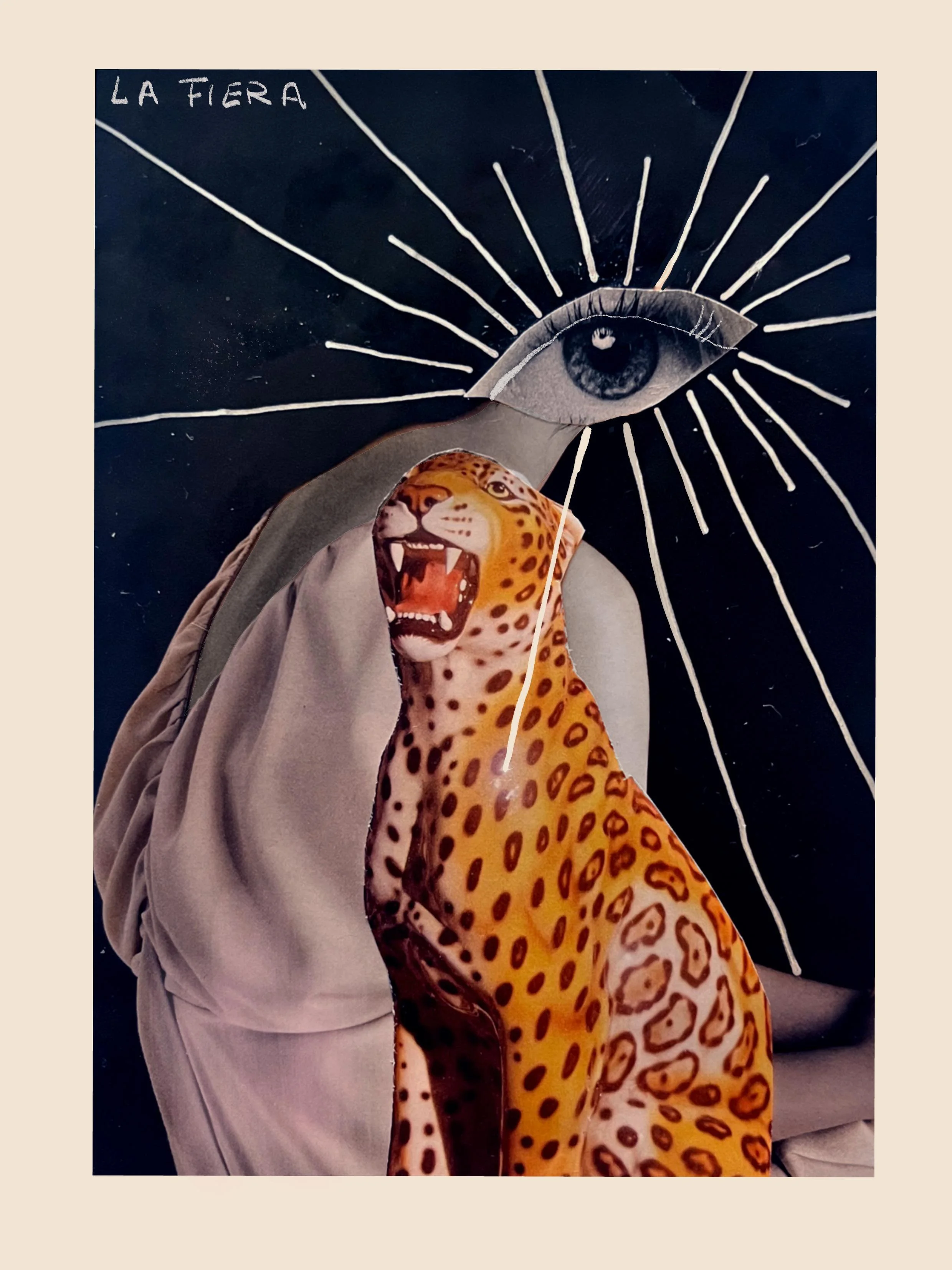 La Fiera is protecting you 🌙🐆

Analog Collage with digital finish.

Soon on #etsy