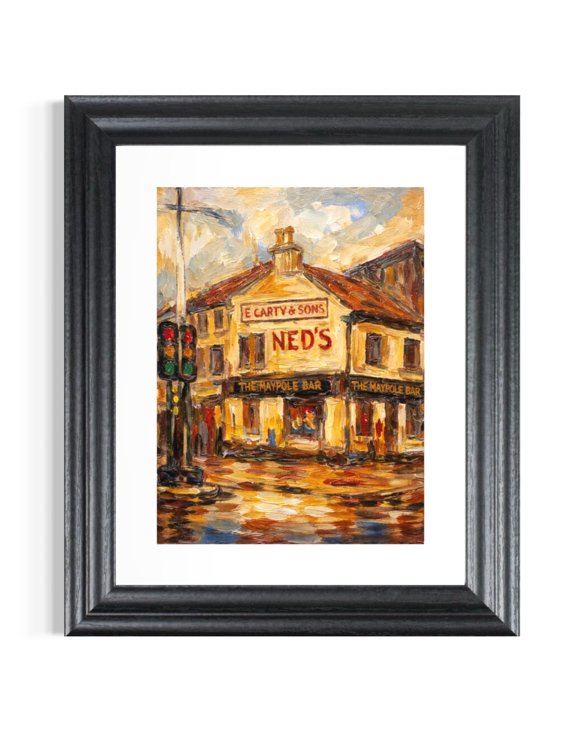 'Ned's Bar, Holywood' - Framed Print