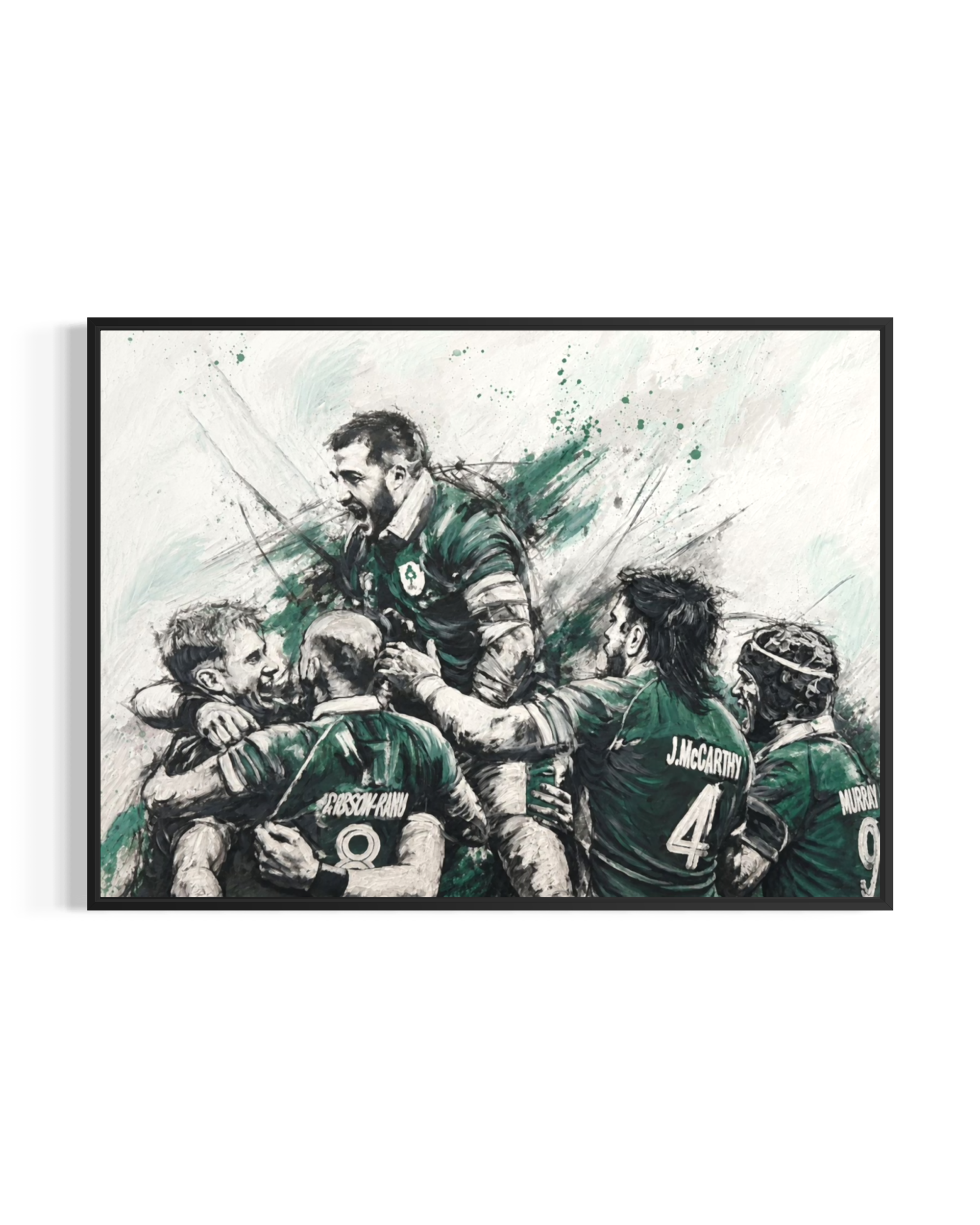 Irish Rugby Team in Celebration - Embellished